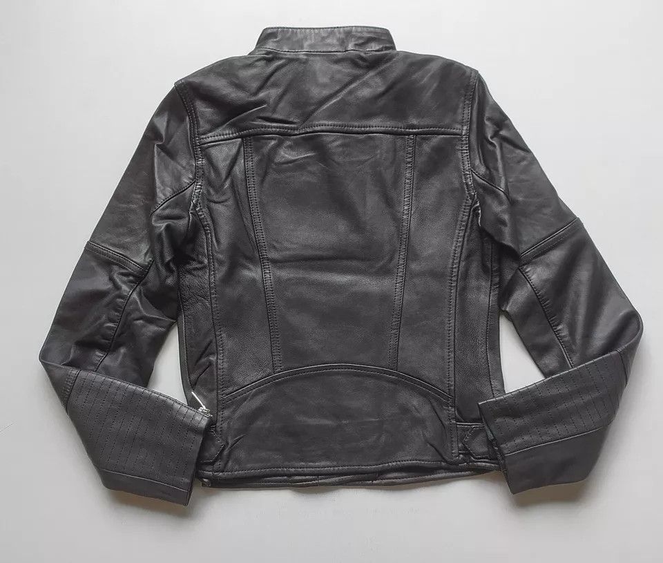 Reiss REISS Women's Tallis Leather Biker Jacket UK6/US2 IFD-0718 Size XS / US 0-2 / IT 36-38 - 2 Thumbnail