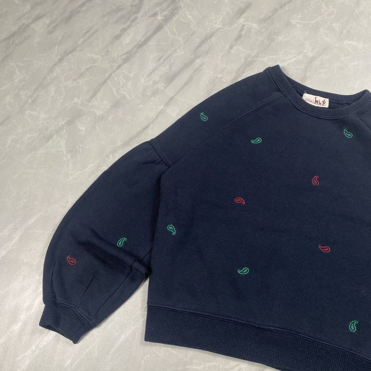 Japanese Brand Vintage Titicaca Paisley Embroidery Balloon Sleeve Crop Size M / US 6-8 / IT 42-44 - 2 Thumbnail