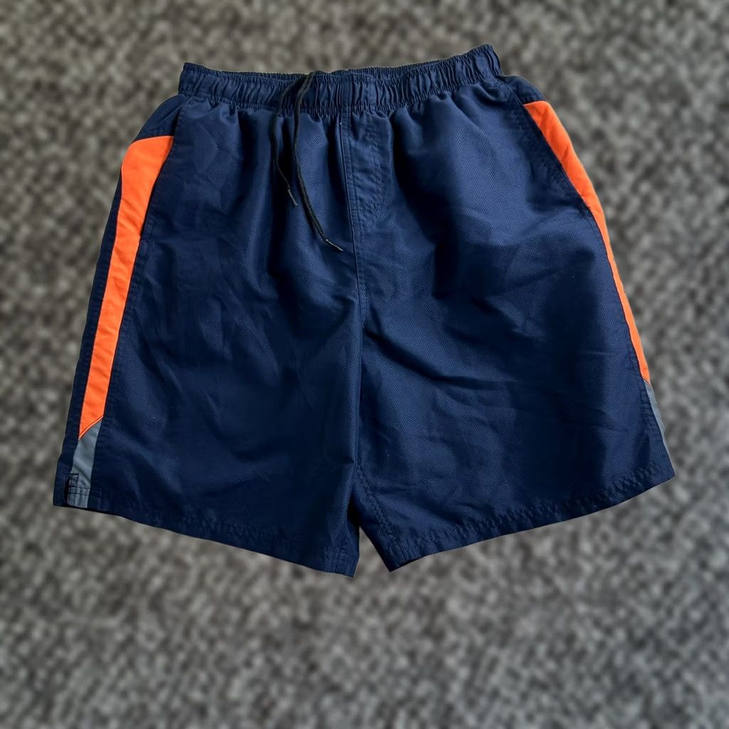 Nike Nike Swim Shorts Board Shorts Swim Shorts L Blue Adult Large Men’s Solid Pockets Drawstring Lined Swimwear Size US 33 - 1 Thumbnail