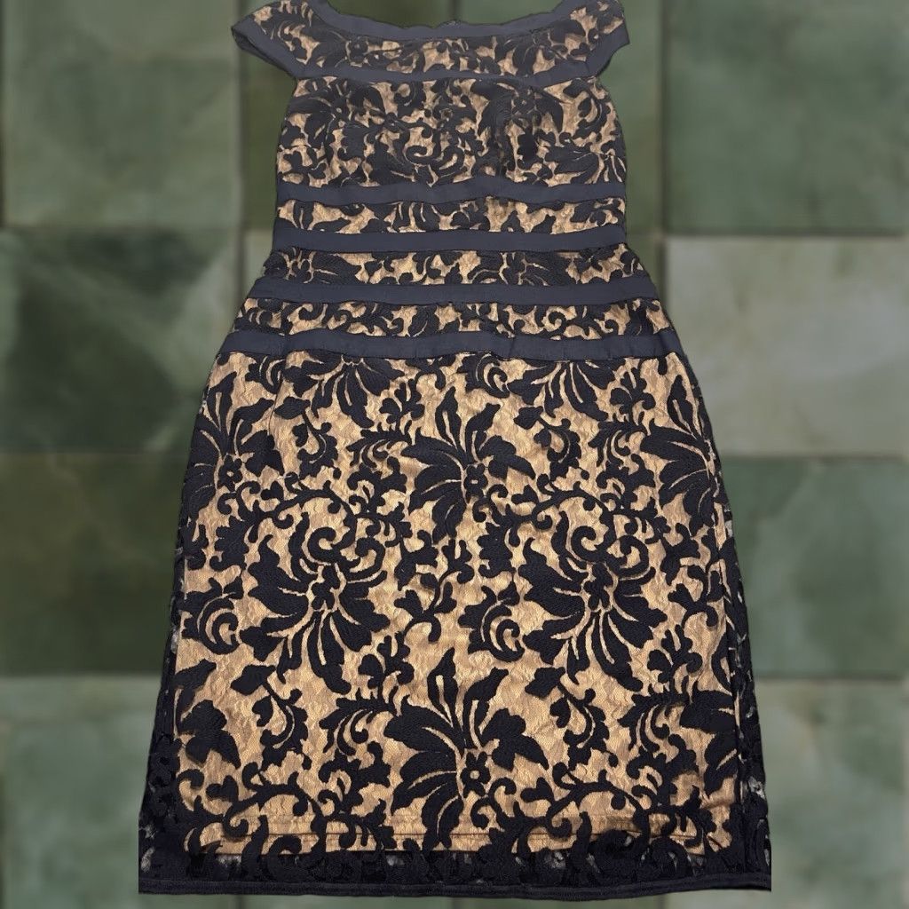 Tadashi Shoji TADASHI SHOJI Multicolor Lace Off The Shoulder Cocktail Dress Gown Size 12 Womens Size XL / US 12-14 / IT 48-50 - 1 Thumbnail