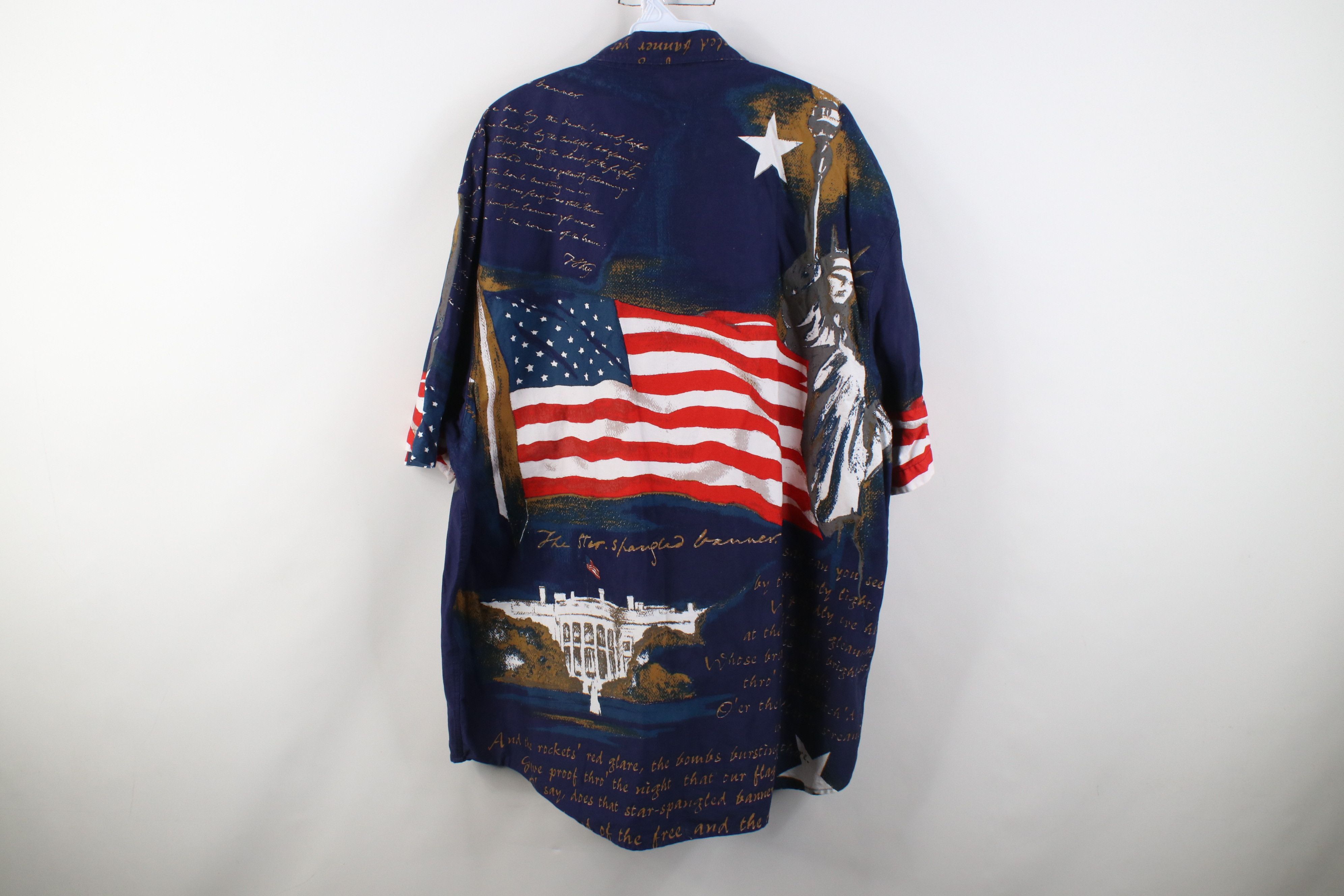 Vintage Vintage 90s Y2K Streetwear Statue of Liberty Button Shirt Size US XXL / EU 58 / 5 - 9 Thumbnail