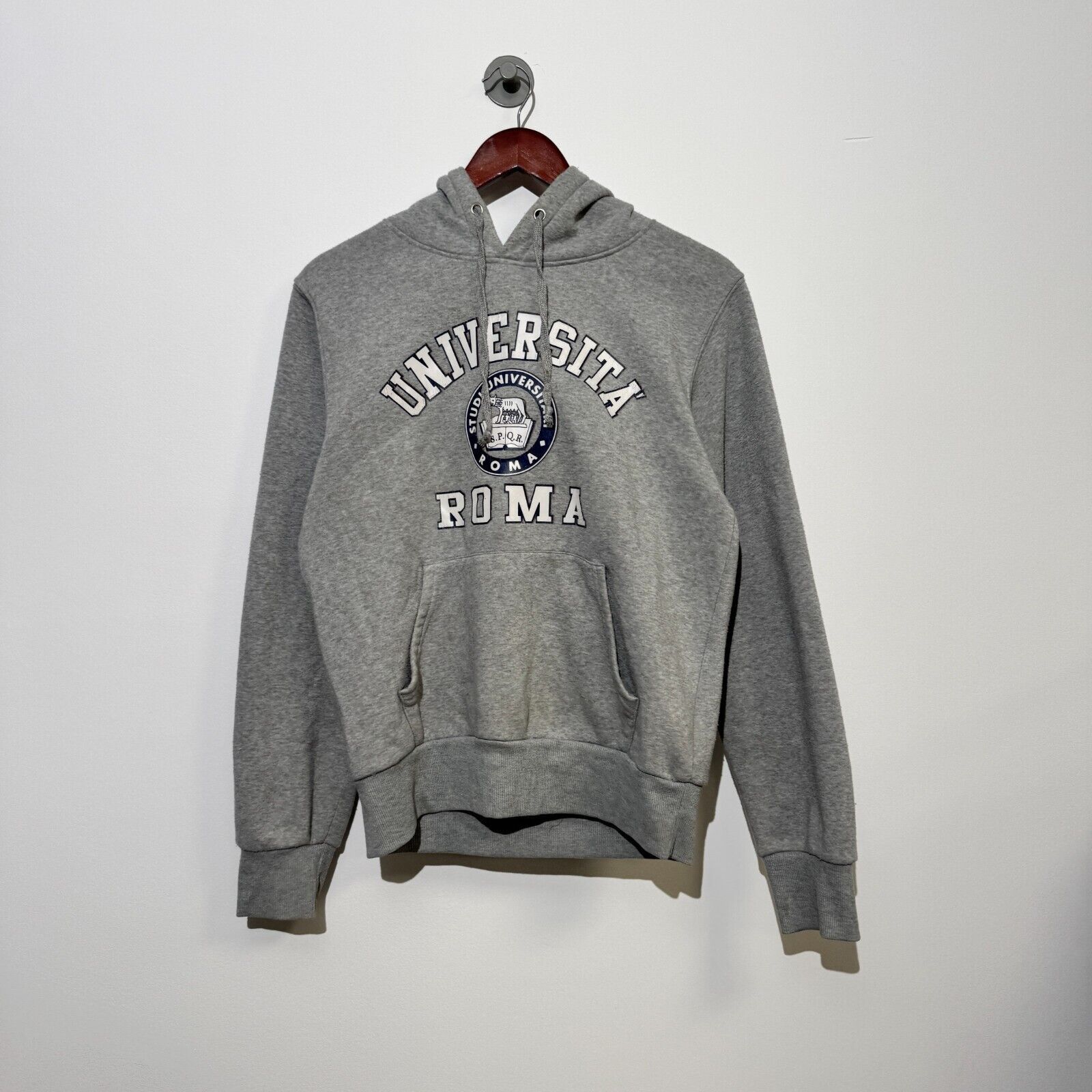 Vintage Vintage Unisex Gray Cotton Hoodie Size S University of Roma Size US S / EU 44-46 / 1 - 1 Thumbnail