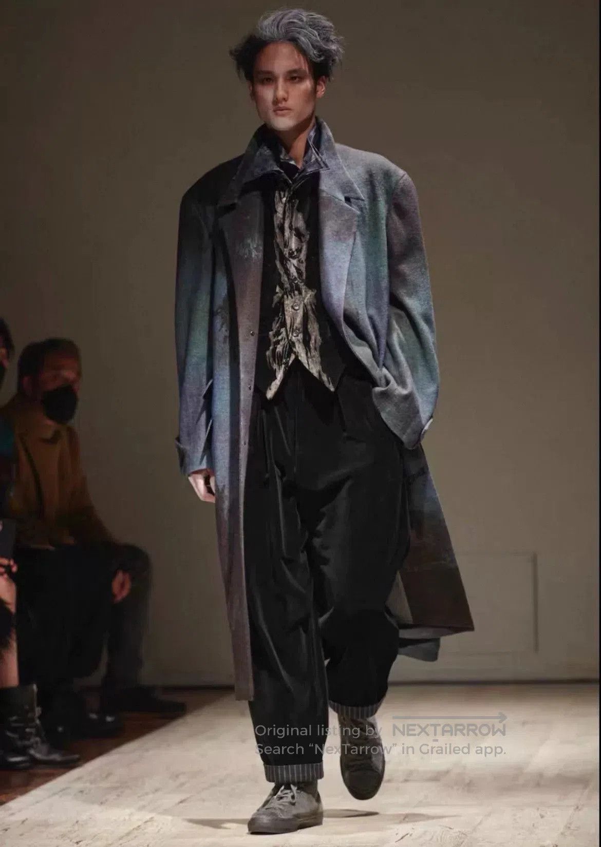 Yohji Yamamoto Yohji Yamamoto Watercolor Coat. Size US L / EU 52-54 / 3 - 3 Thumbnail