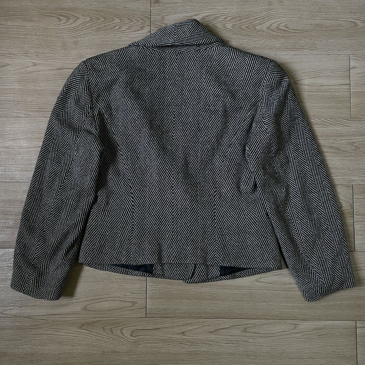Jil Sander 🇩🇪RARE 80s Women’s Jil Sander Wool Herringbone Cropped Blazer Size US XS / EU 42 / 0 - 19 Thumbnail