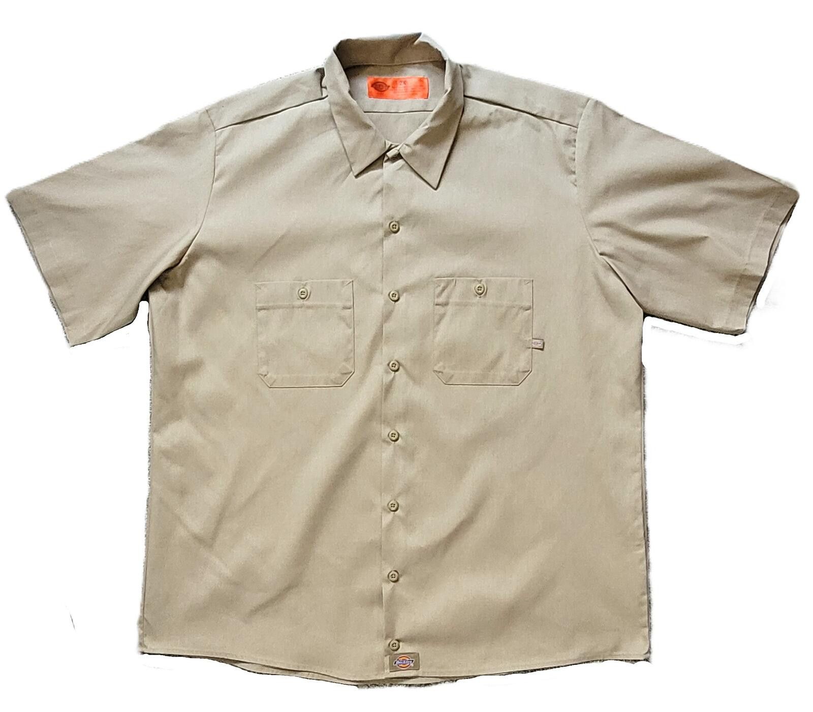 Dickies Dickies 2XL Work Shirt Khaki Short Sleeve Button Uniform NEW Size US XXL / EU 58 / 5 - 1 Thumbnail