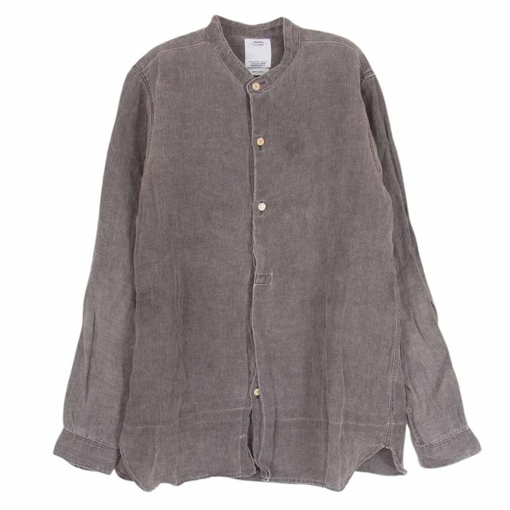 image of Visvim 14Ss Long Rider Herringbone Stand Collar Shirt, Men's (Size Small)