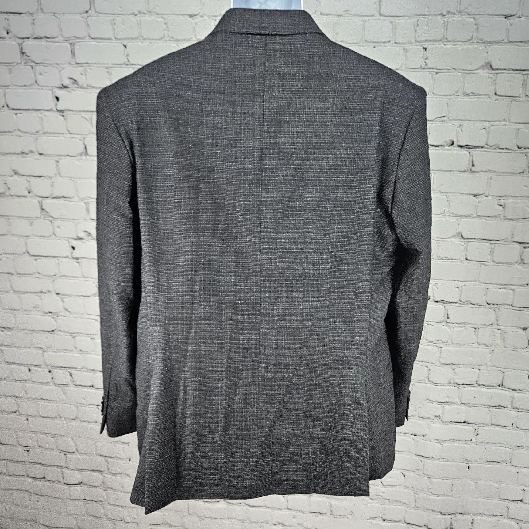 Kenneth Cole KENNETH COLE Awearness Grey Wool Stretch Slim Fit 2 Button Blazer Sport Coat 44L Size 44R - 2 Thumbnail