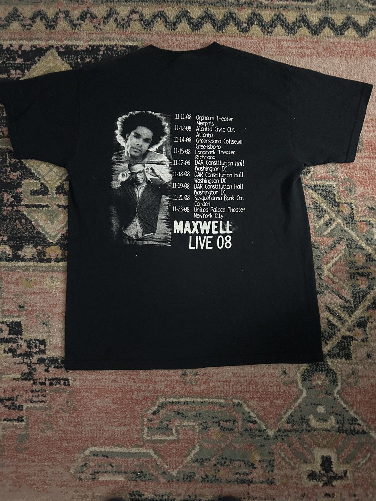 Vintage Vintage Maxwell Live 08 Tour T-Shirt Size US L / EU 52-54 / 3 - 4 Thumbnail
