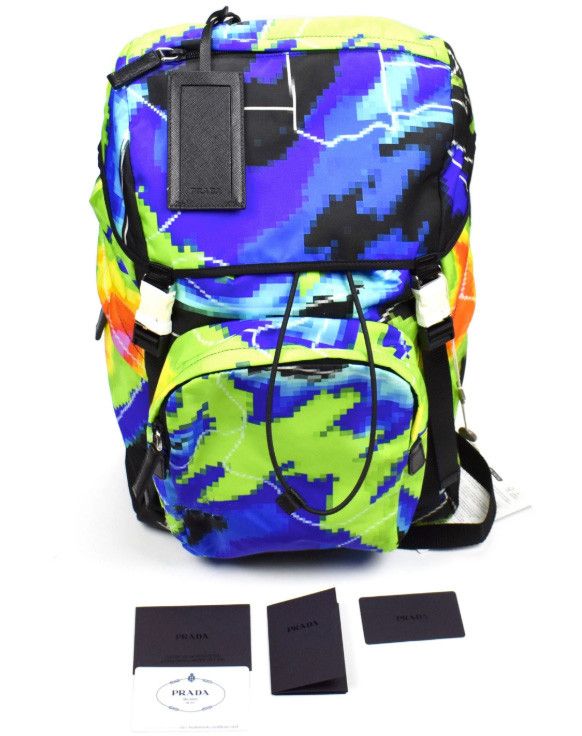 Prada Prada Radar Print Nylon Backpack Size ONE SIZE - 2 Thumbnail