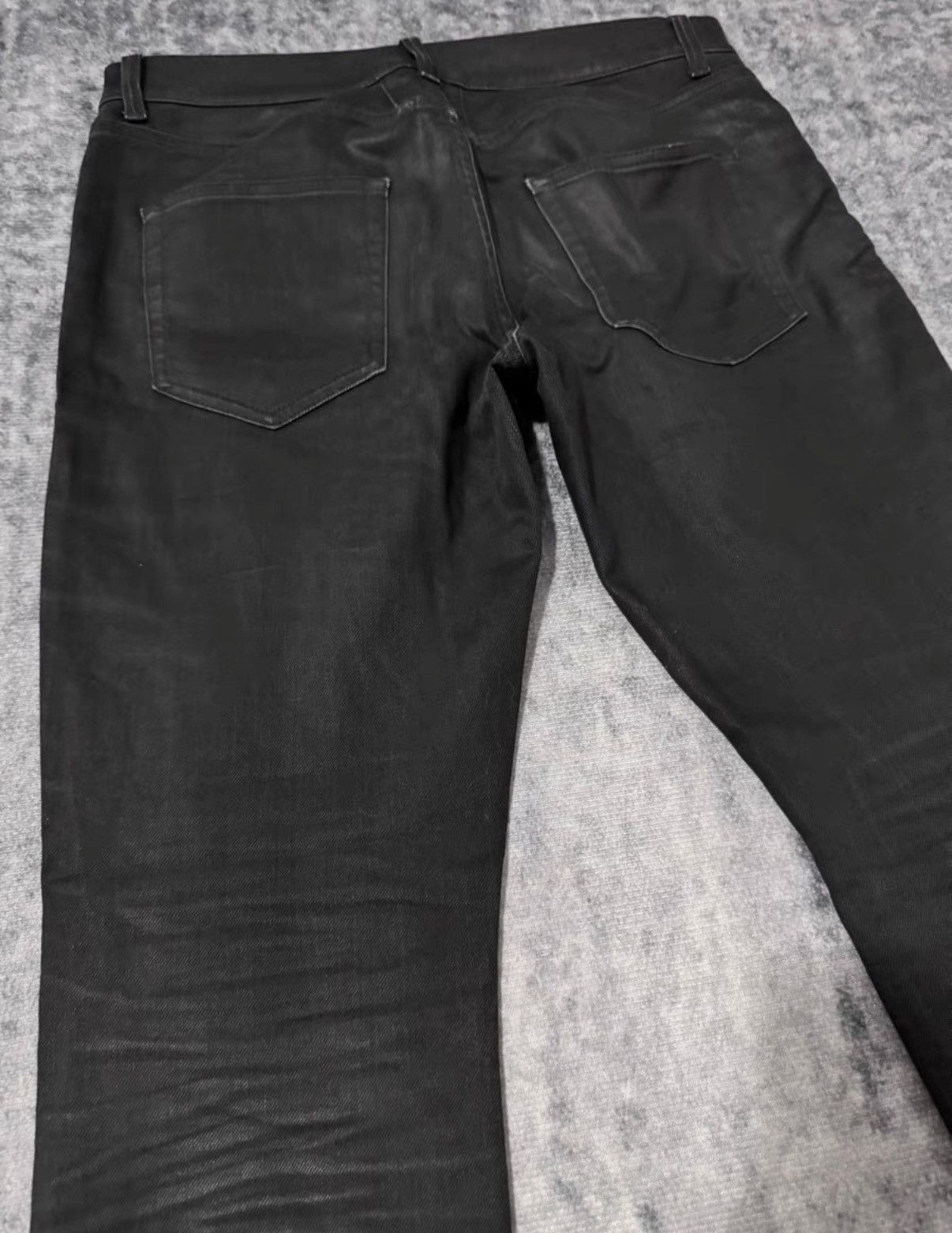 Saint Laurent Paris SLP 16FW Knee Slash Waxed Finish Basic Denim Jeans Size US 31 - 4 Thumbnail