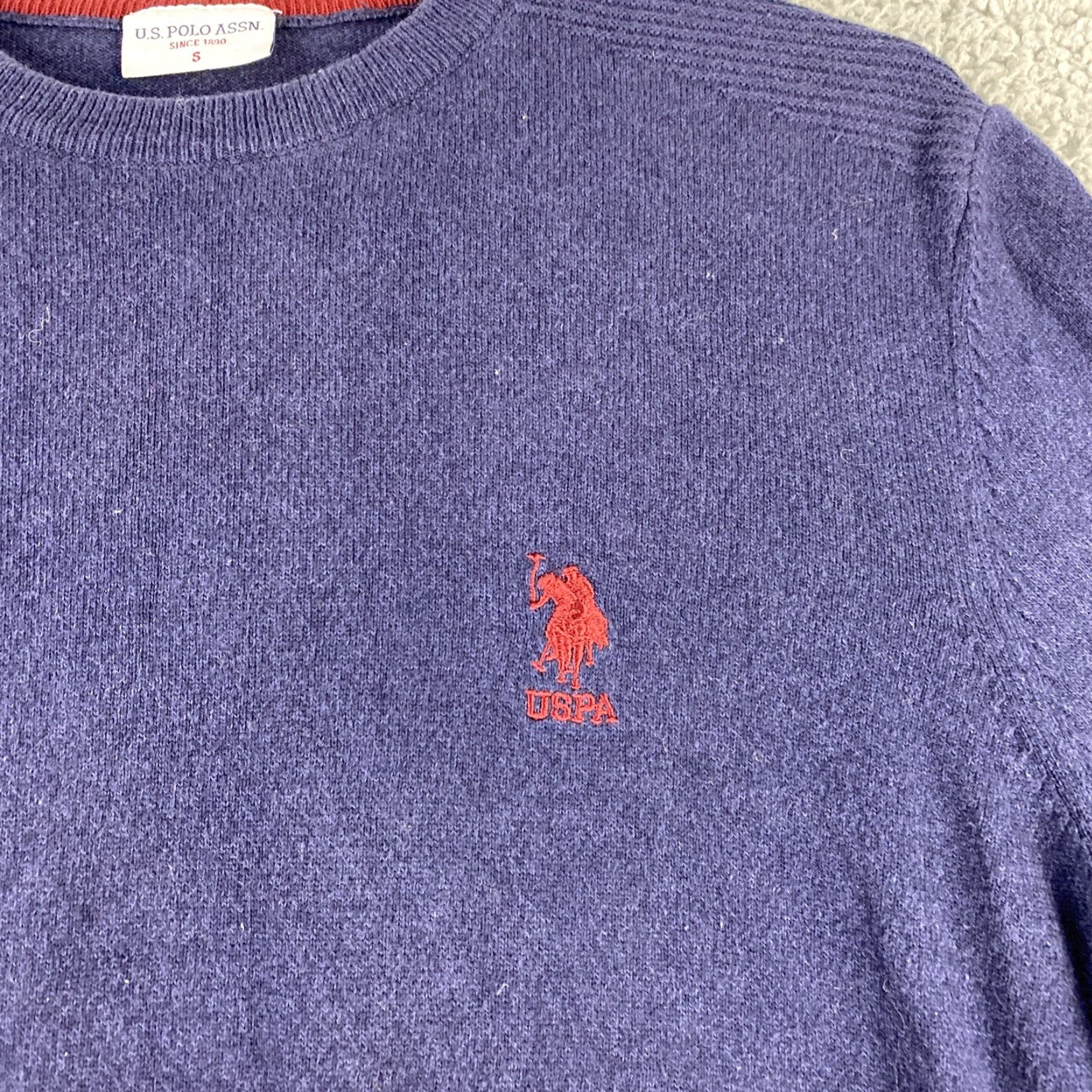 Vintage VINTAGE US Polo Assn. Sweater Long Sleeve Crew Neck Cable-Knit 100% Cotton Blue Size S Men Pullover 1/4 Zip Logo Golf Size US S / EU 44-46 / 1 - 3 Thumbnail