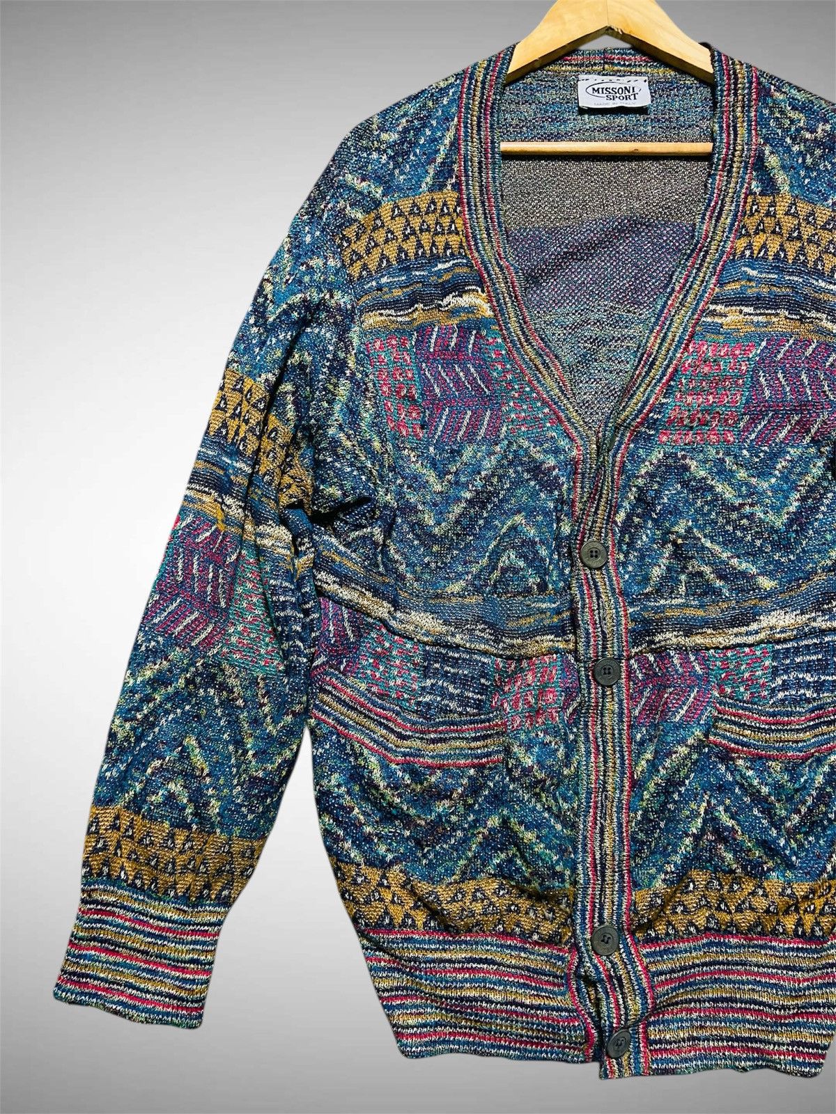 Missoni Vintage Missoni Sport Cardigan Knitwear Size US L / EU 52-54 / 3 - 4 Thumbnail