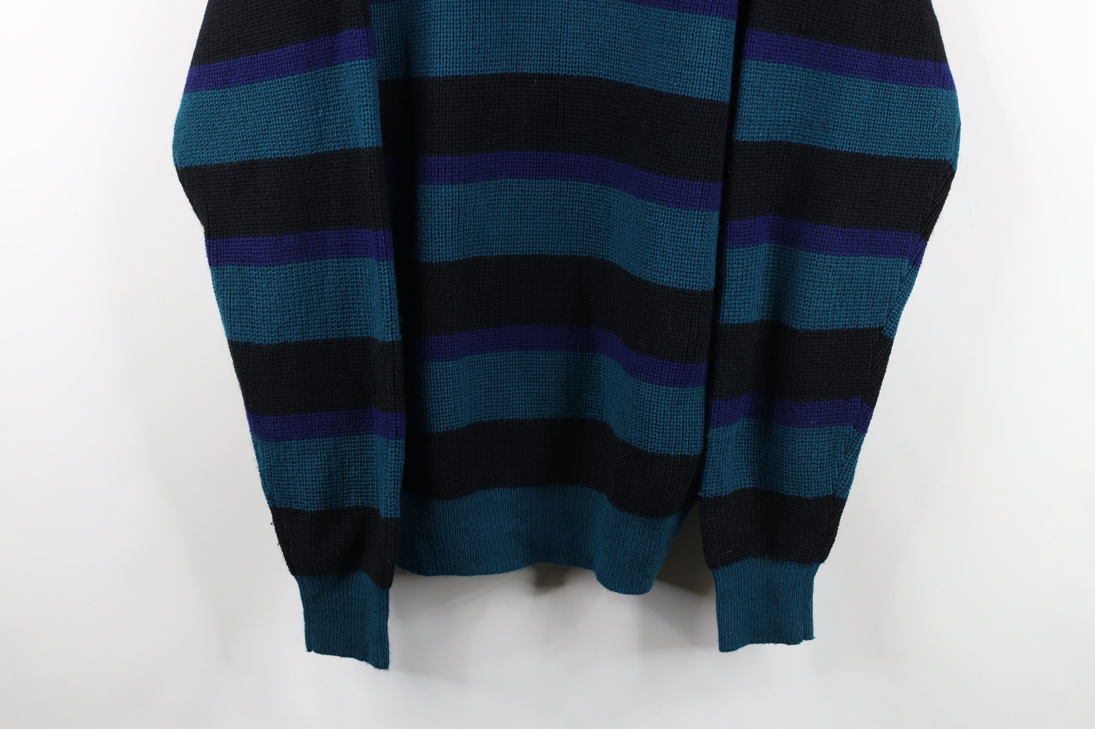 Vintage Vintage 90s Streetwear Block Ribbed Knit Crewneck Sweater Size US M / EU 48-50 / 2 - 3 Thumbnail