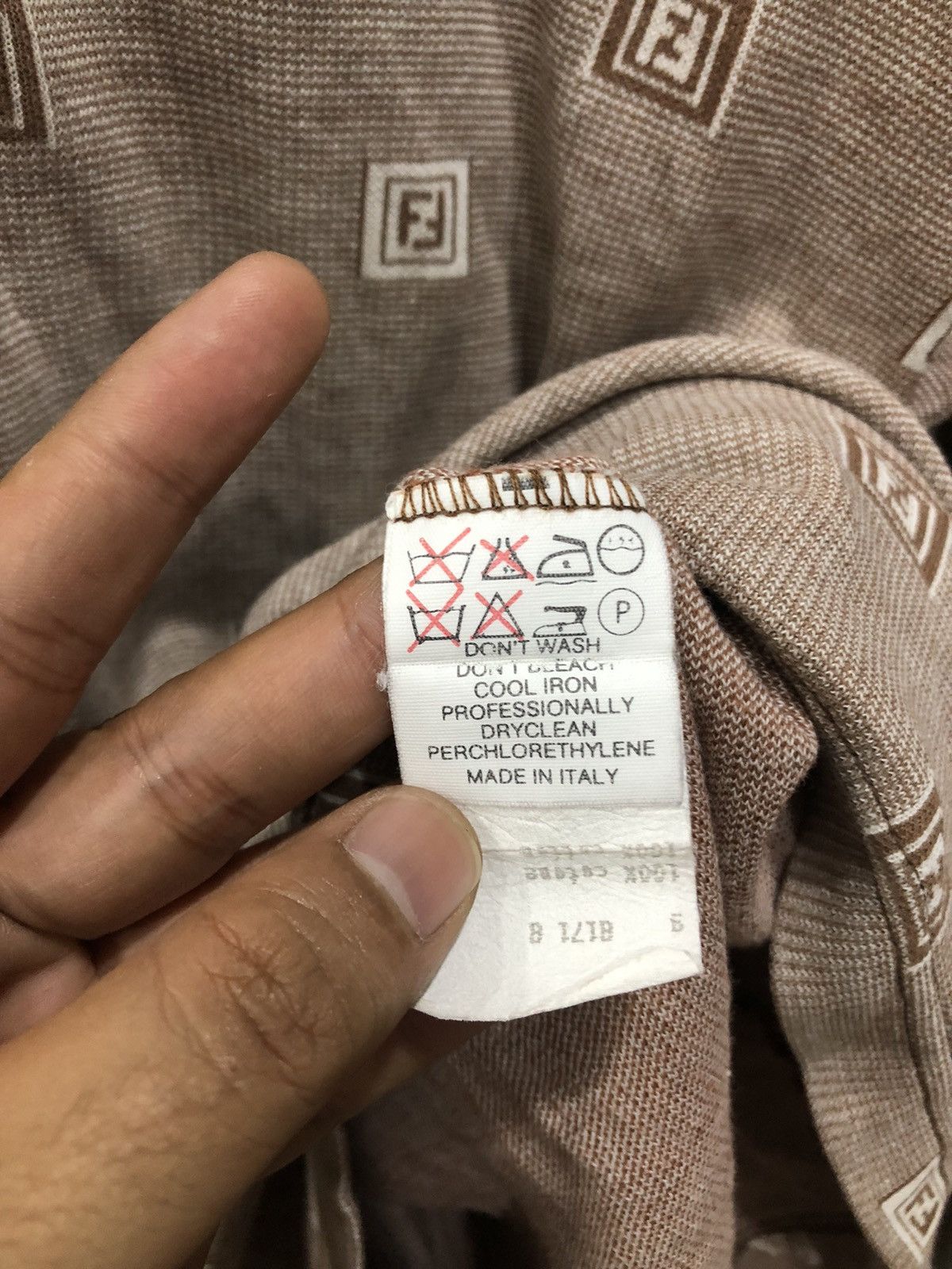 Fendi 1990 - Fendi Monogram Longsleeve Polo Shirt Size US L / EU 52-54 / 3 - 4 Thumbnail