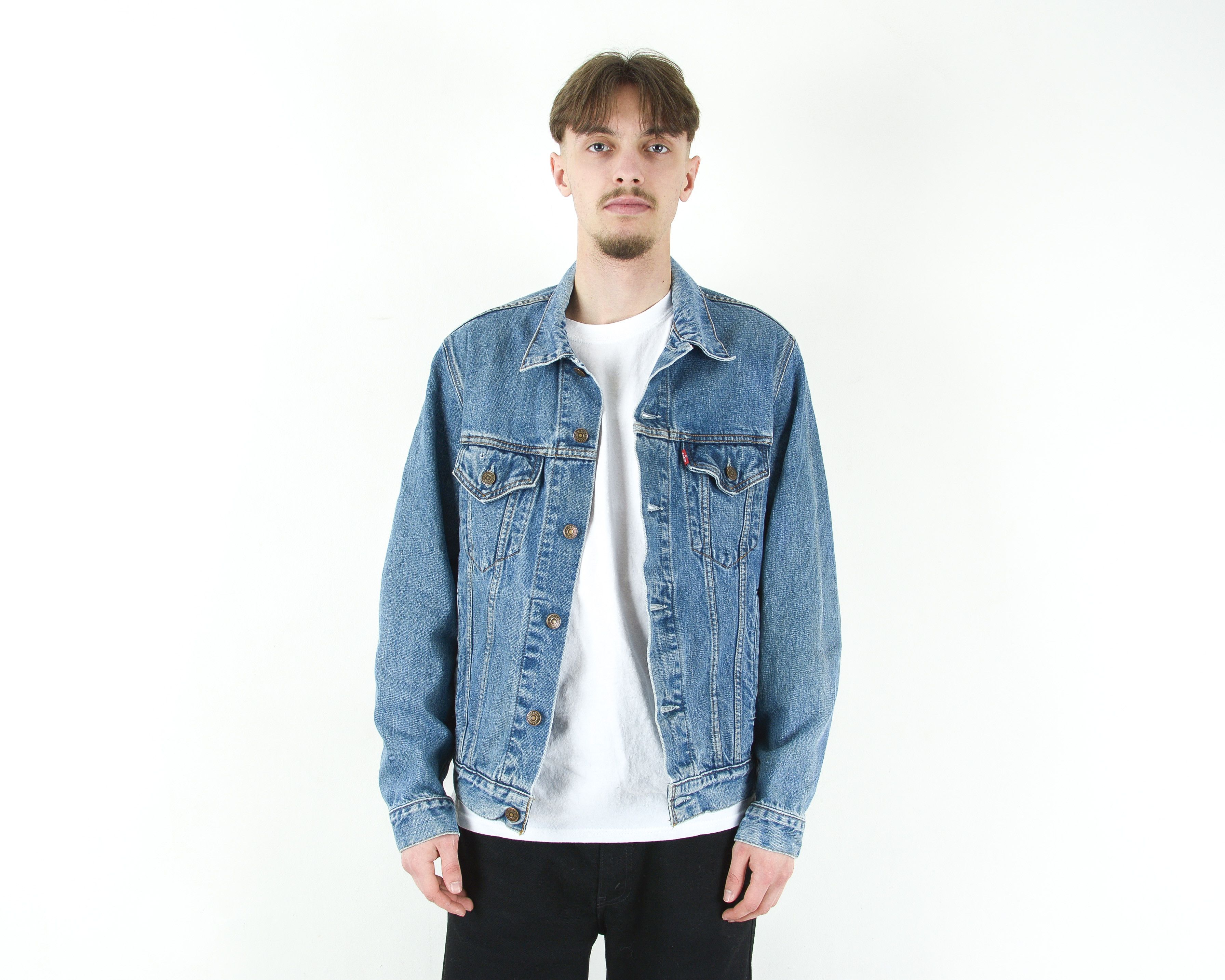 Levi's Denim Jacket Jean Trucker Retro Cowboy coat western Size US M / EU 48-50 / 2 - 1 Thumbnail