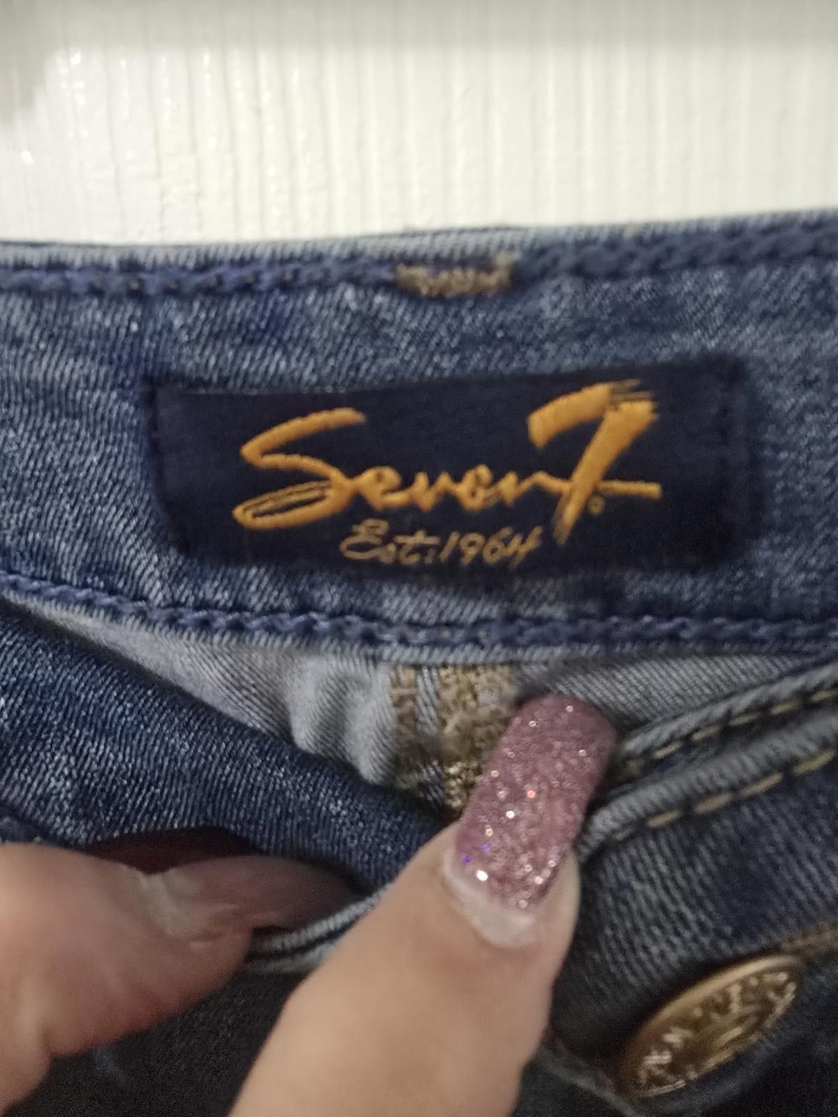 Seven 7 Seven7 Women's 4-Way Stretch Blue Denim Jeans Size 10 Size 32" / US 10 / IT 46 - 4 Thumbnail