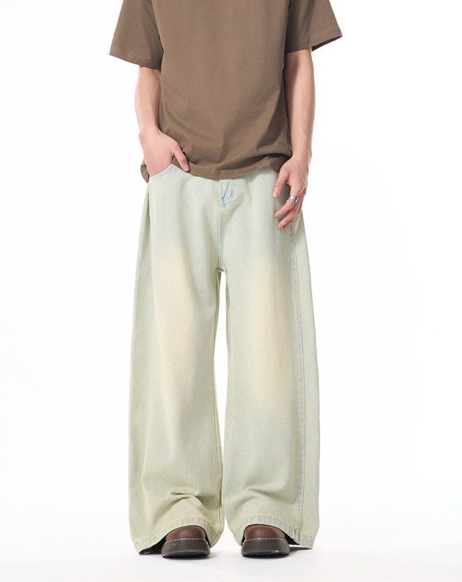 Japanese Brand Retro American high street distressed wide-leg jeans Size US 32 / EU 48 - 1 Thumbnail