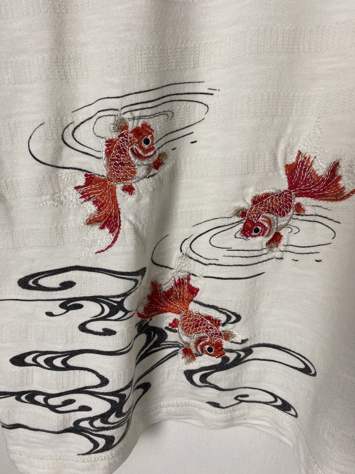 20471120 × Japanese Brand × Vintage Sukajan Koi Sakura Embroidered Japan Tee Size US XL / EU 56 / 4 - 5 Thumbnail