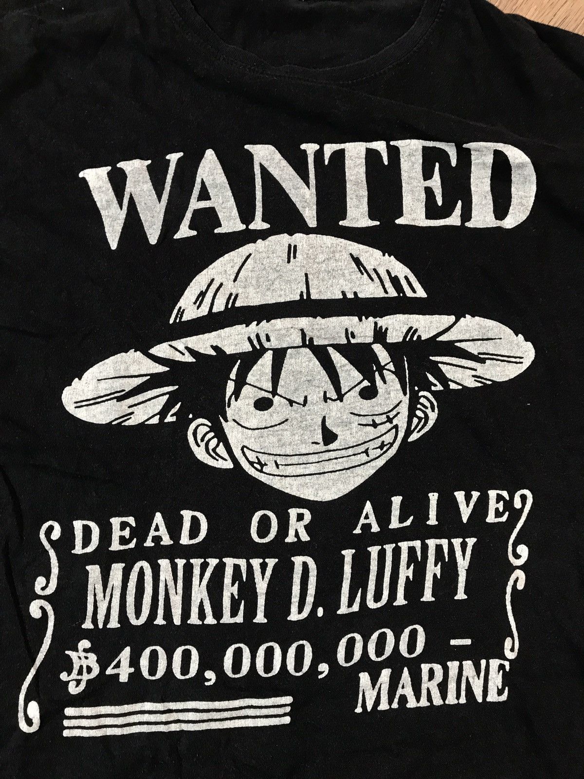 Anime × Japanese Brand × Vintage Vintage One Piece Monkey D Luffy Wanted tee Size US XL / EU 56 / 4 - 2 Thumbnail