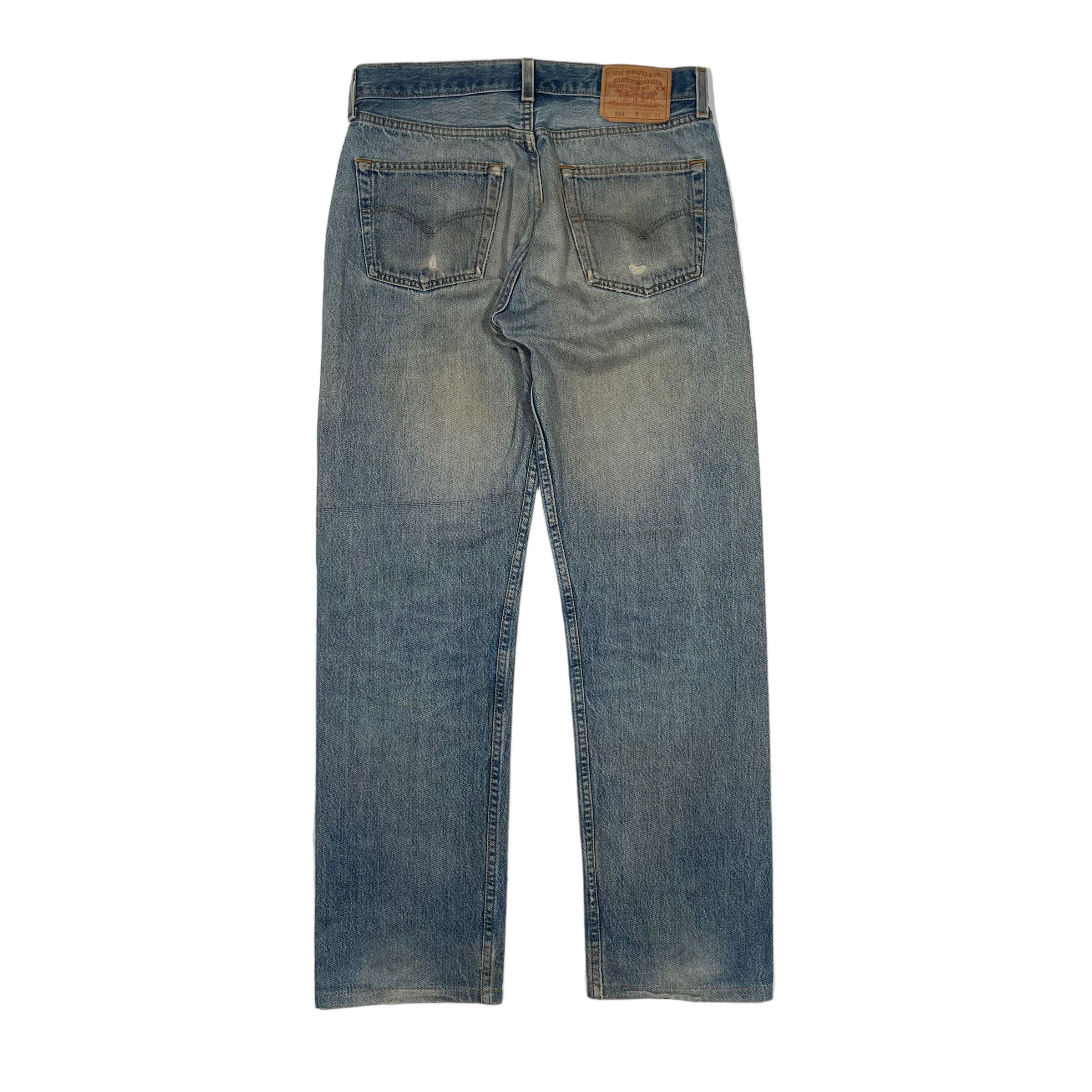 Levi's × Levi's Vintage Clothing × Vintage Vintage 1990s Levi's 501 Light Washed Classic Denim Pants Size US 31 - 1 Thumbnail