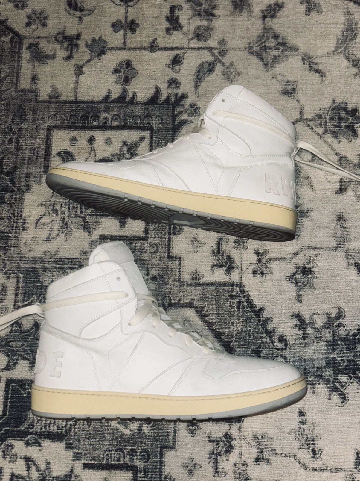 Rhude Rhude Recess Leather High-top Sneaker Size US 12 / EU 45 - 1 Thumbnail