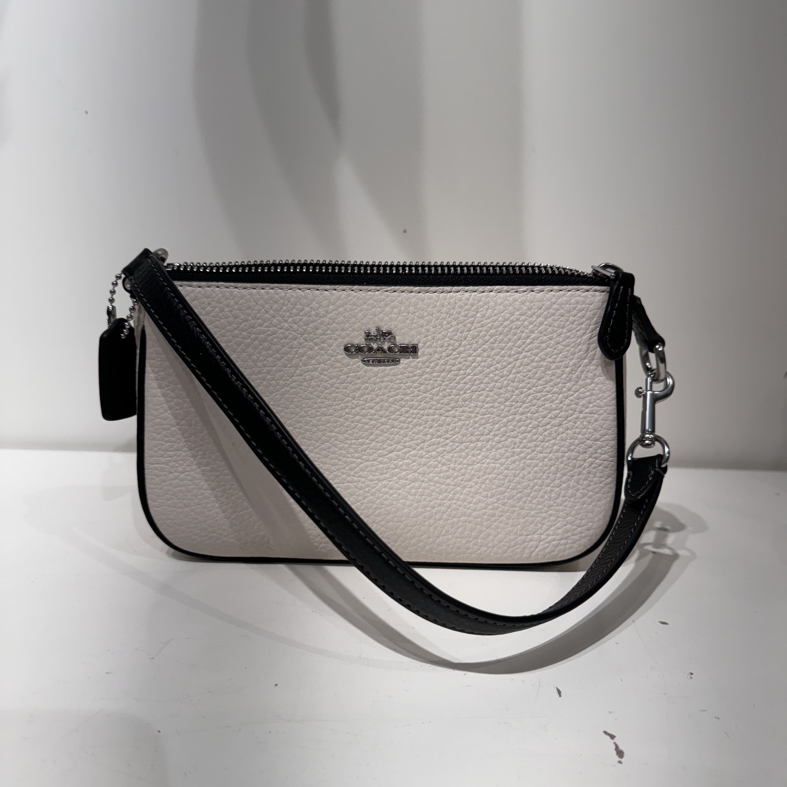 image of Coach Nolita 19 Cp490 in Silver/Chalk Black, Women's