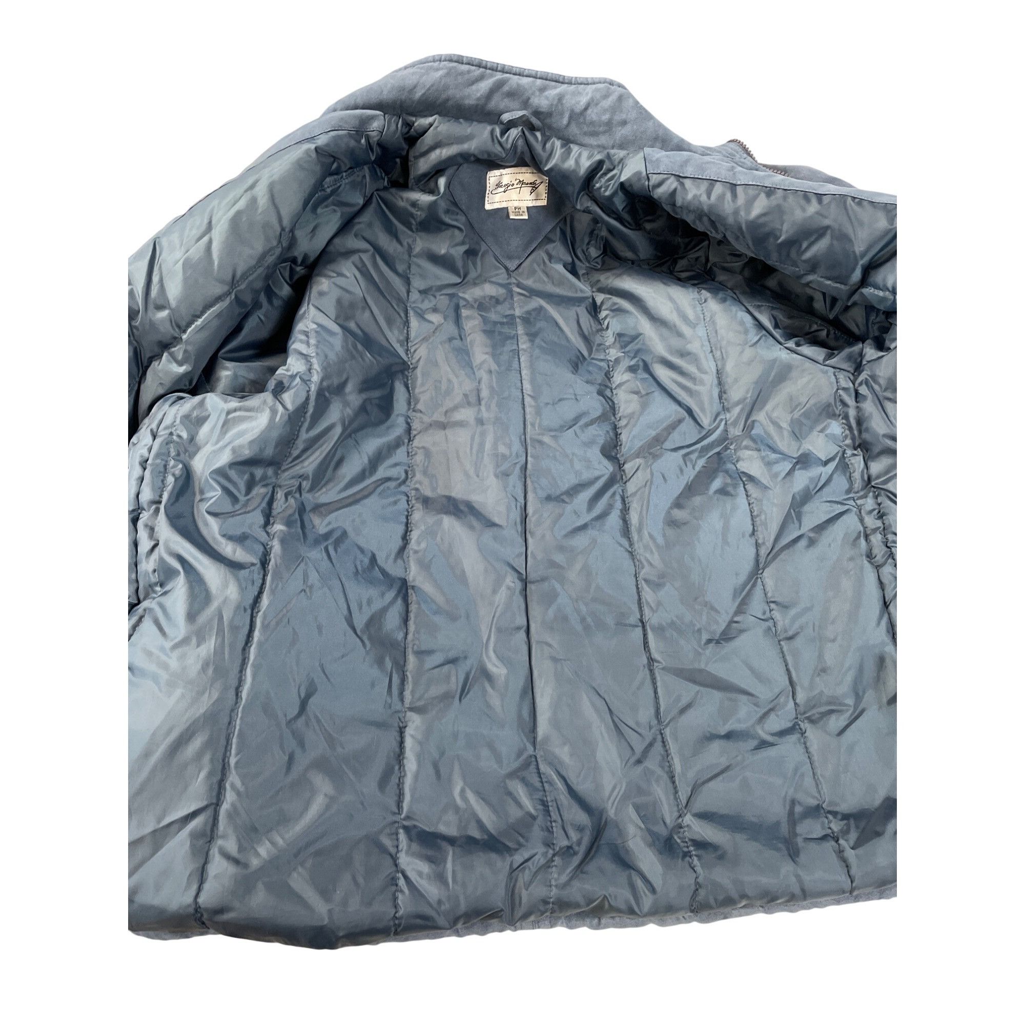 Giorgio Armani Vintage Giorgio Armani Womens blue Faux Fur Hood Parka coat Size XXS / US 00 / IT 34 - 13 Thumbnail