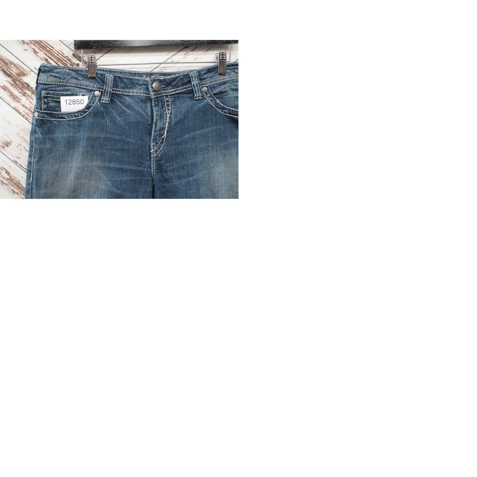 Silver Jeans Co. Silver Aiko Bootcut Jeans Women's 16 Blue Mid-Rise Embroidered Cowgirl Size 38" / US 16 / IT 52 - 9 Thumbnail