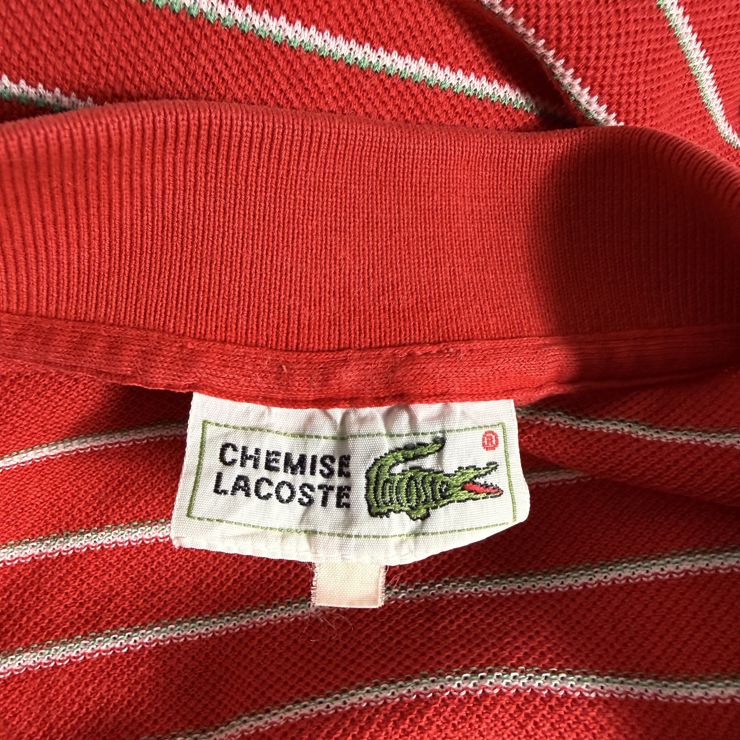 Lacoste 🔥RARE🔥Vintage Chemise Lacoste Stripes Single Pocket Polo Size US M / EU 48-50 / 2 - 5 Thumbnail