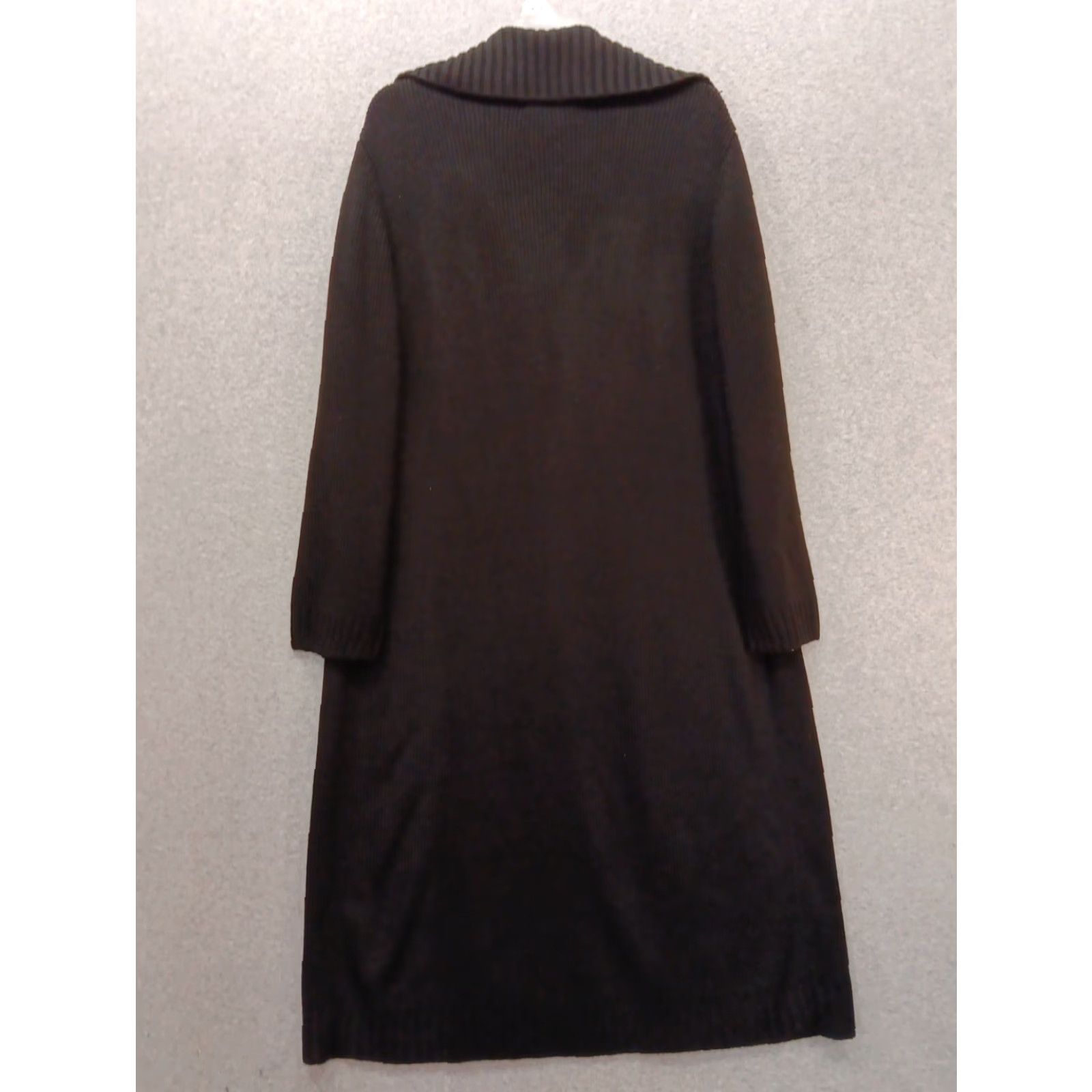 Vintage VINTAGE Sideffects Cardigan Sweater Open Front 90s Black M Womens Knit Open Front Long Sleeve High Neck Casual Workwear Travel Size M / US 6-8 / IT 42-44 - 7 Thumbnail