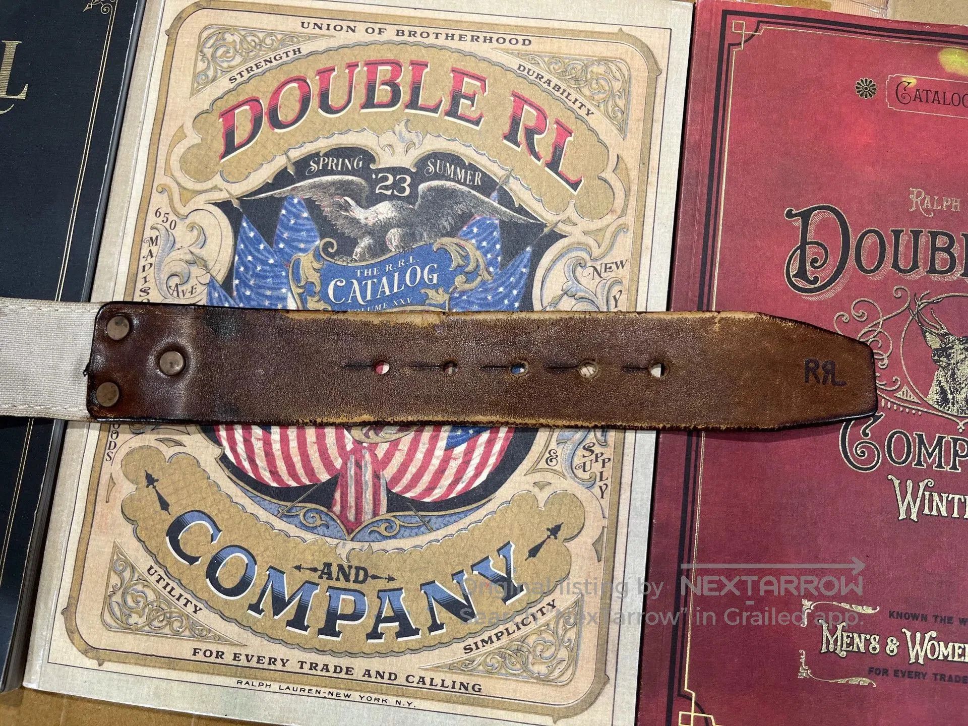 RRL Ralph Lauren rrl limited edition leather belt by ralph lauren. Size ONE SIZE - 9 Thumbnail