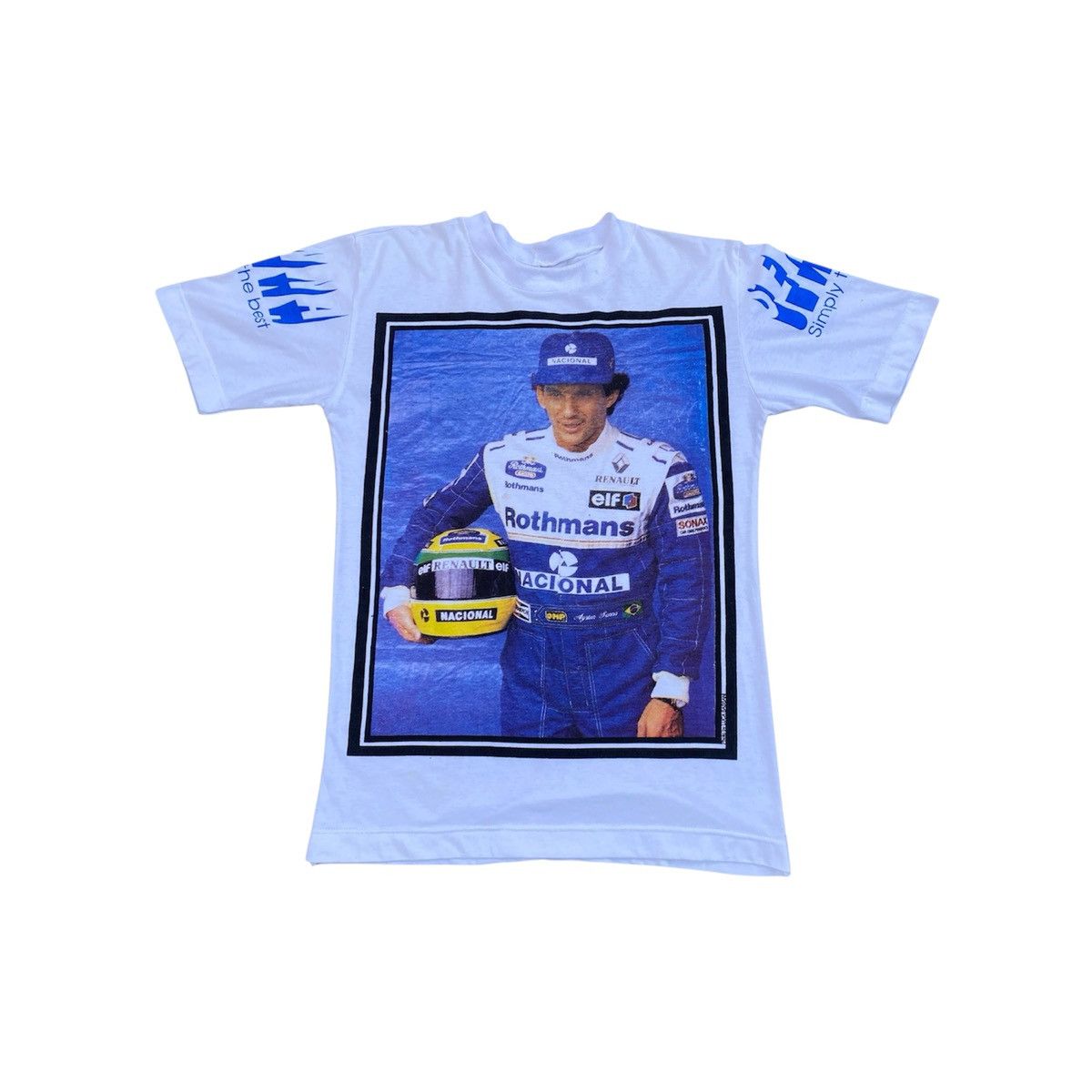 Vintage Ayrton Senna Simply The Best Rothmans Tshirt