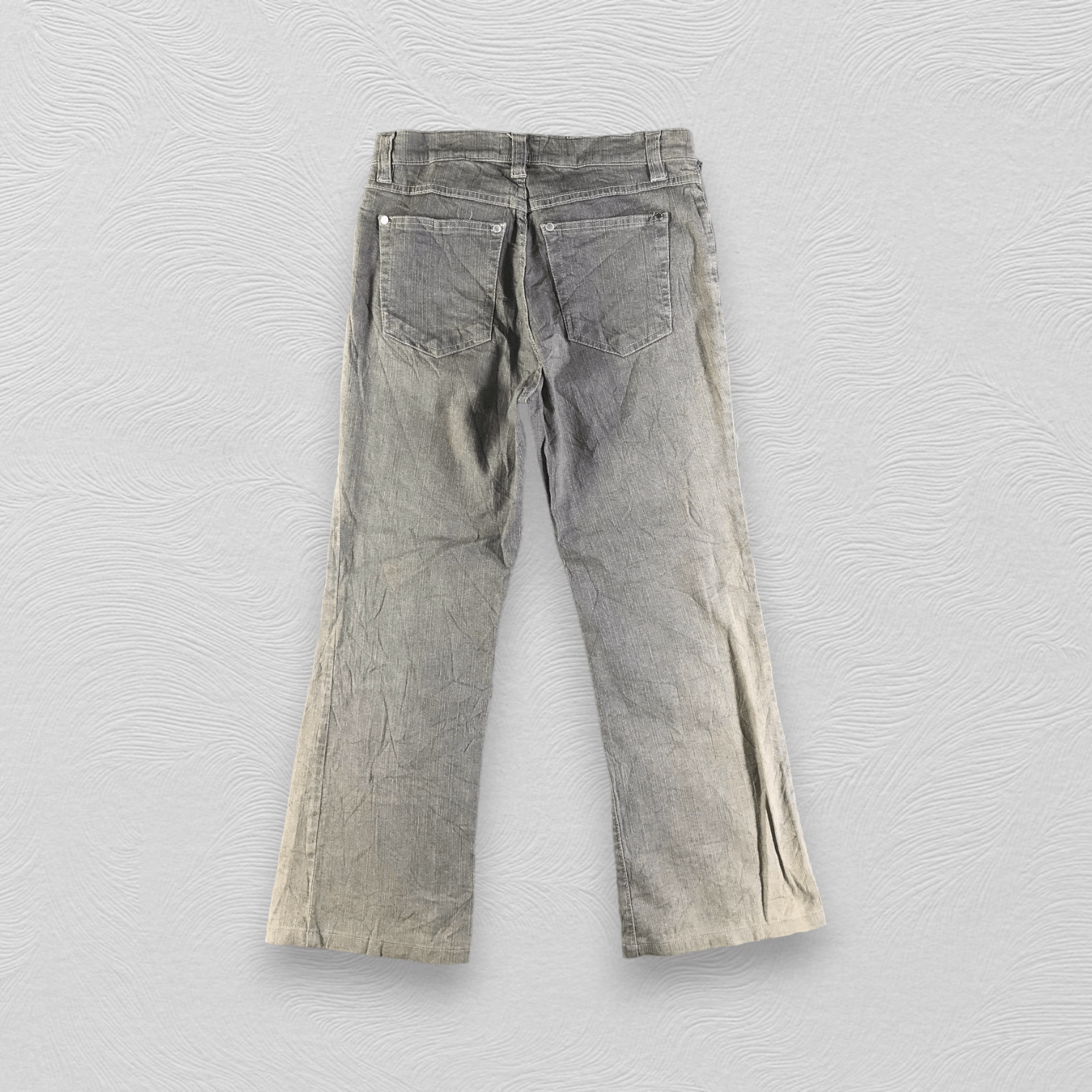 Aigner Aigner Flare Jeans Faded Gray Denim KJ3086 Size US 29 - 2 Thumbnail