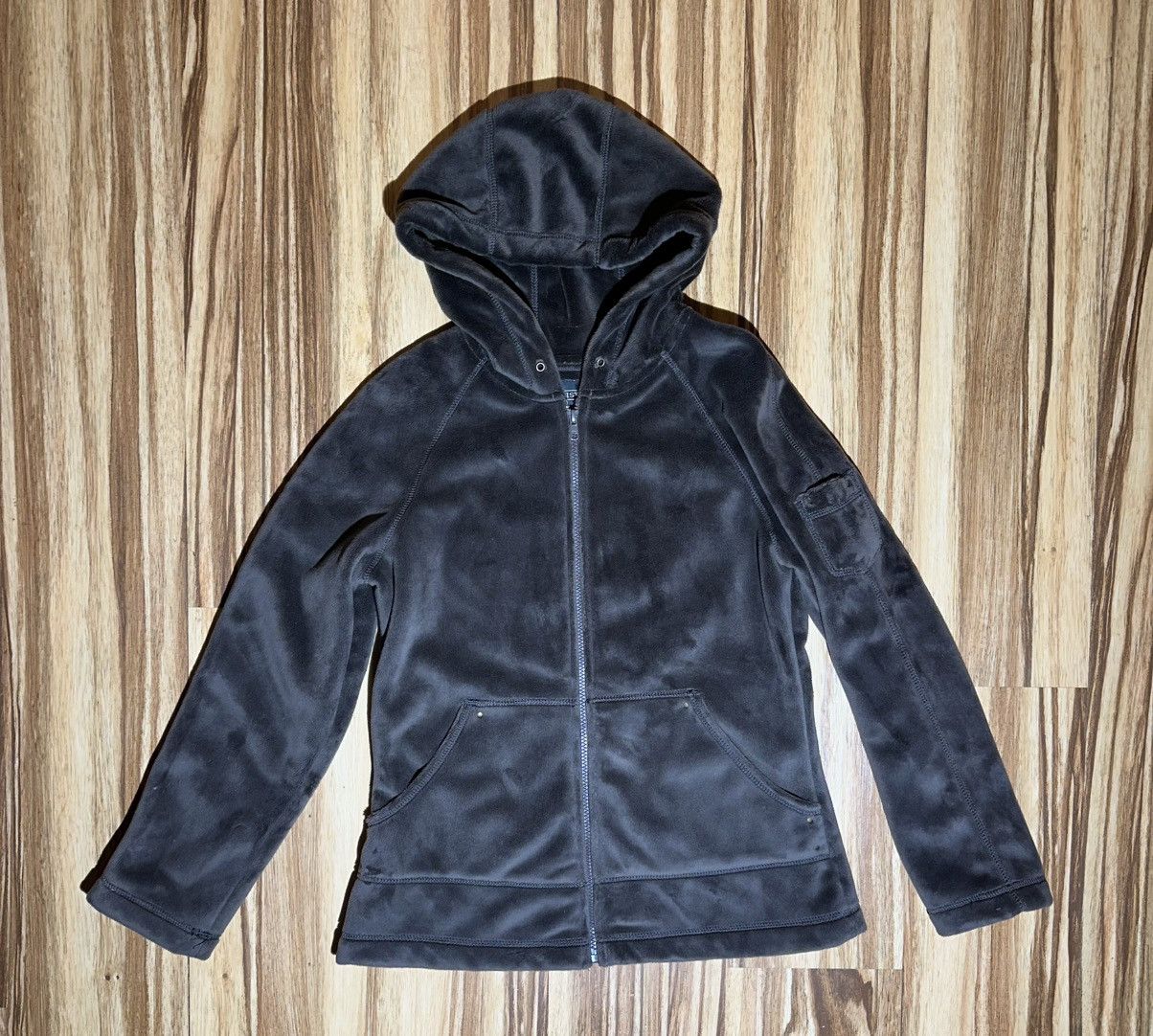Other Kristen Blake Brown Soft Plush Velour Zip Up Hooded Size S / US 4 / IT 40 - 1 Thumbnail