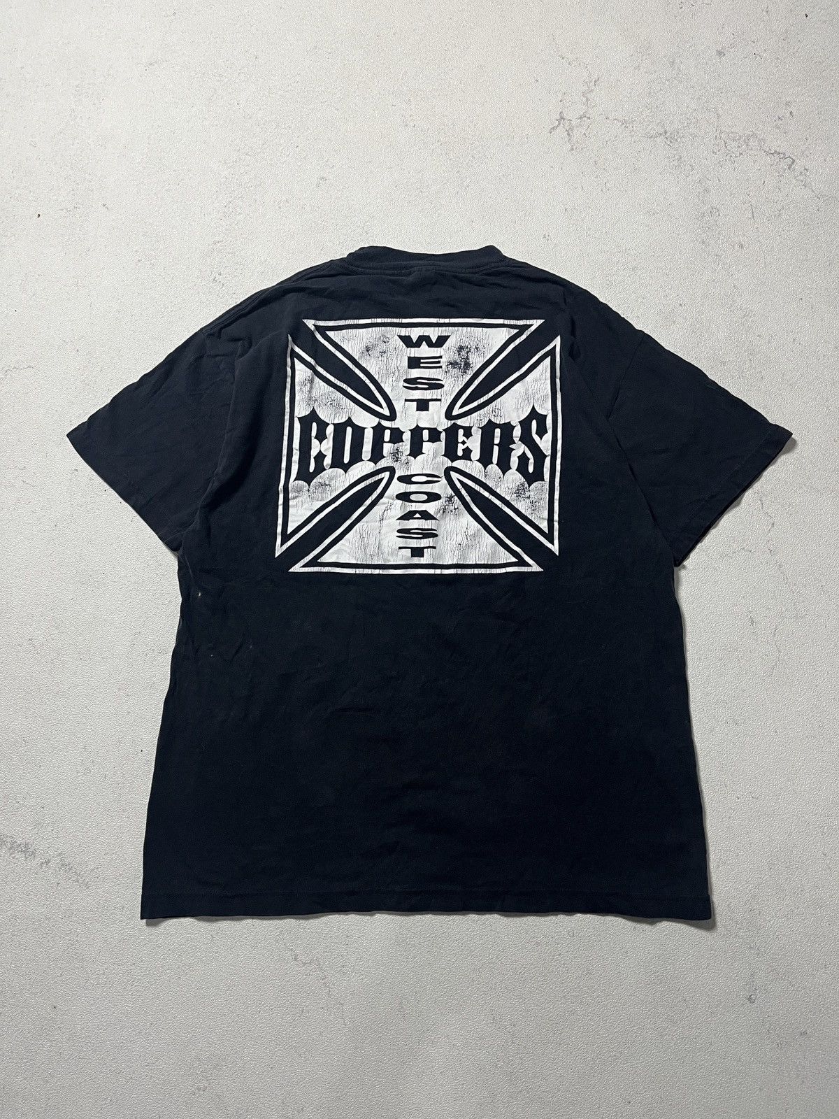 West Coast Choppers Vintage 2000s West Coast Choppers Iron Cross Tee Size US M / EU 48-50 / 2 - 2 Thumbnail