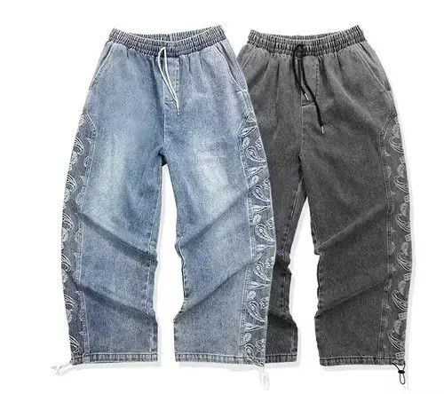 Jean Indigo Union Japan Blue Denim Side Bandana Patchwork Pants Size US 32 / EU 48 - 3 Thumbnail