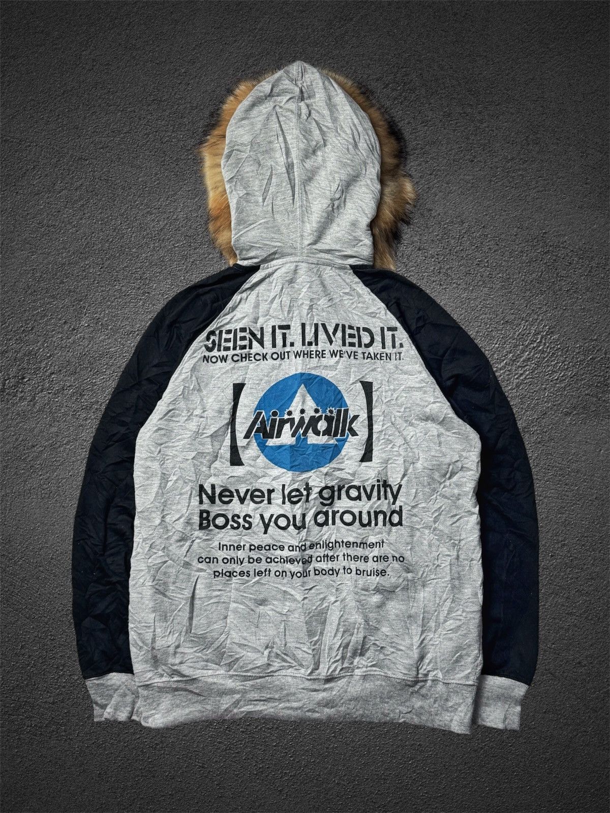 If Six Was Nine × Japanese Brand × Le Grande Bleu (L.G.B.) Fur Hoodie Poem Japanese Airwalk Size US M / EU 48-50 / 2 - 2 Thumbnail