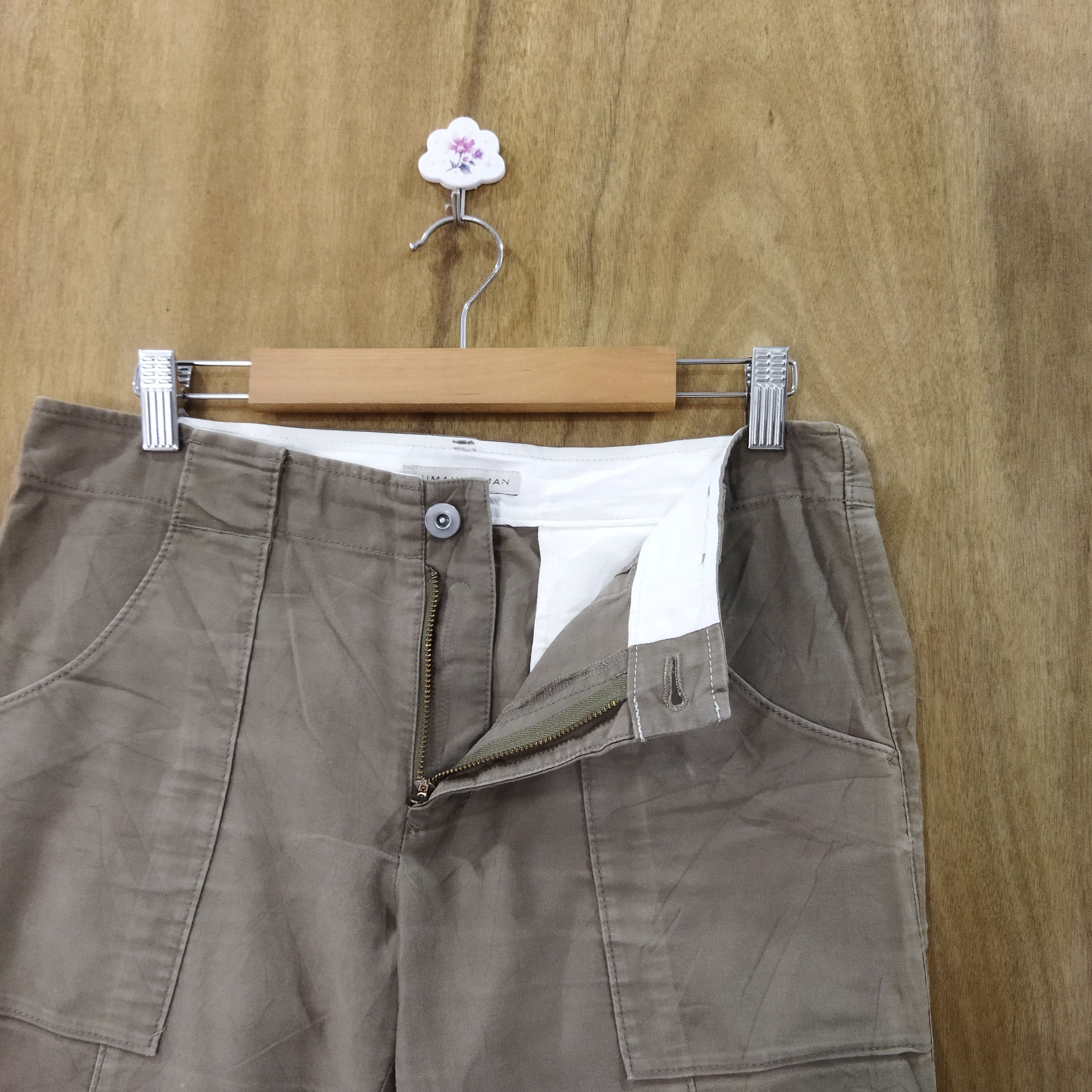 Japanese Brand HUMAN WOMAN BROWN CARGO PANTS Size US 30 / EU 46 - 6 Thumbnail