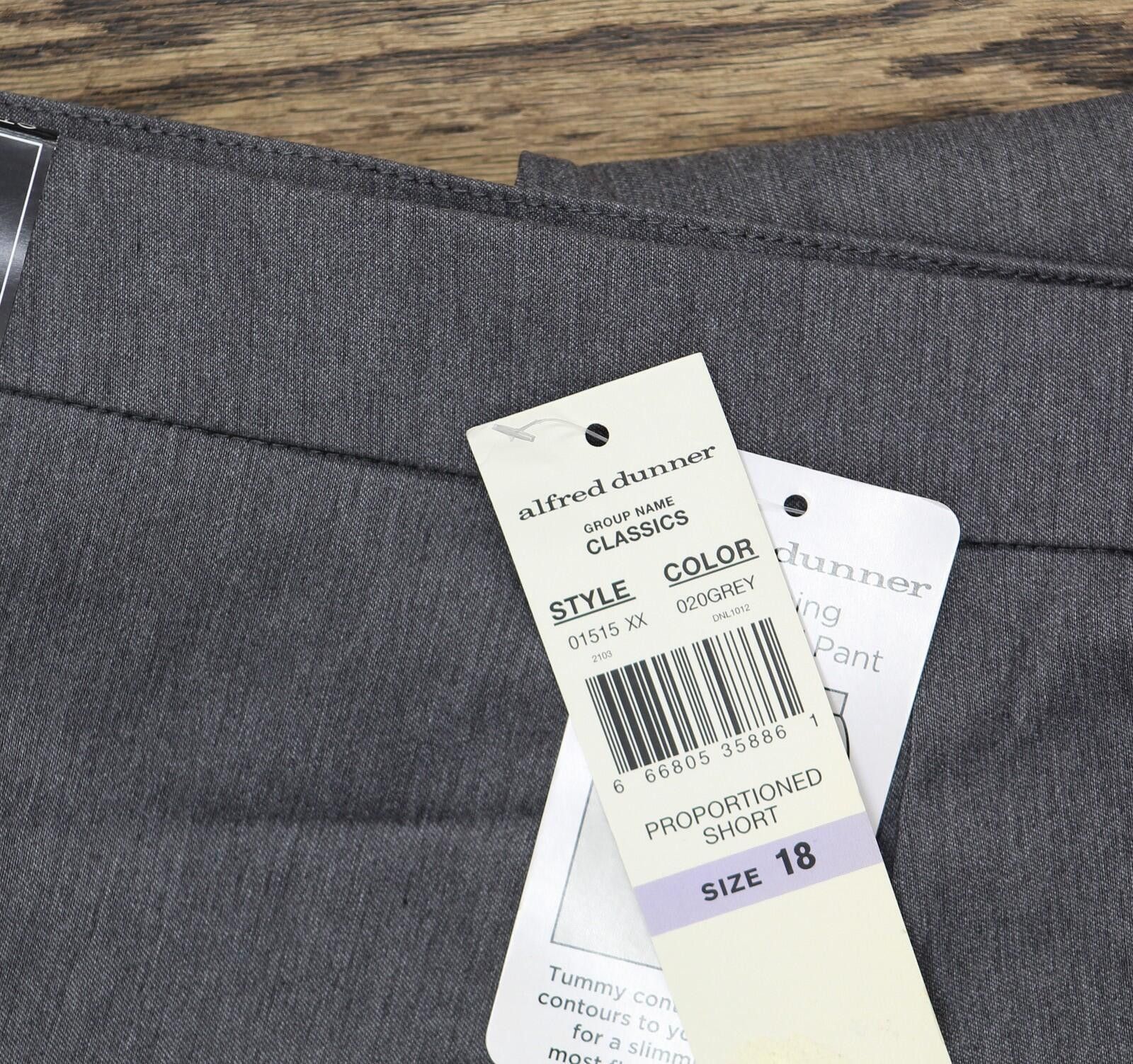 Other Nwt Alfred Dunner Short Allure Slim Pant Pants Gray 18 Size 40" / US 18 - 3 Thumbnail