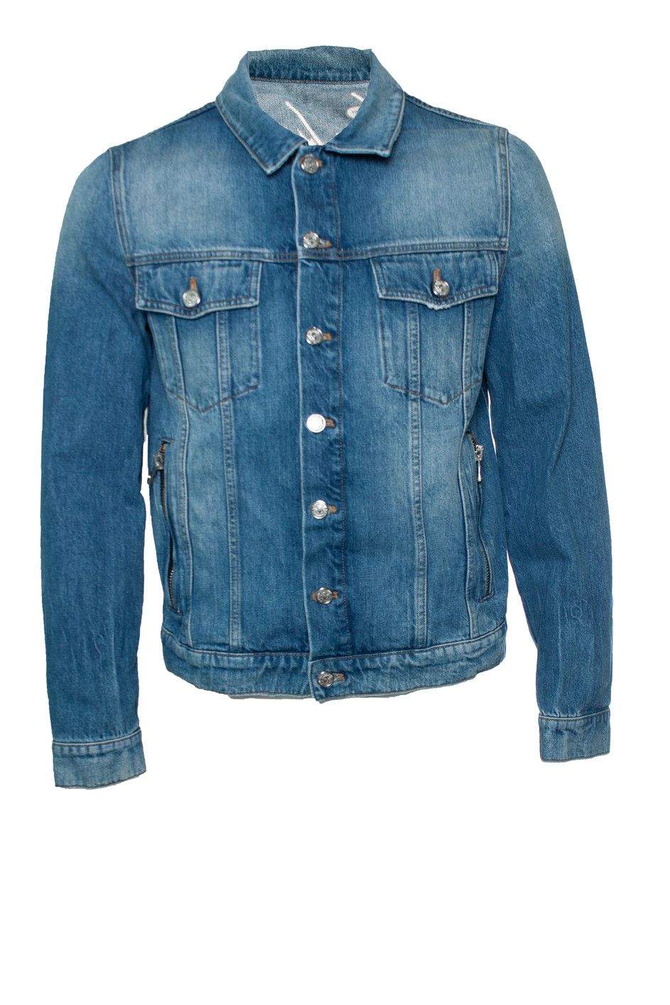 Balmain Balmain, Rockstar logo blue denim jacket Size US M / EU 48-50 / 2 - 1 Thumbnail