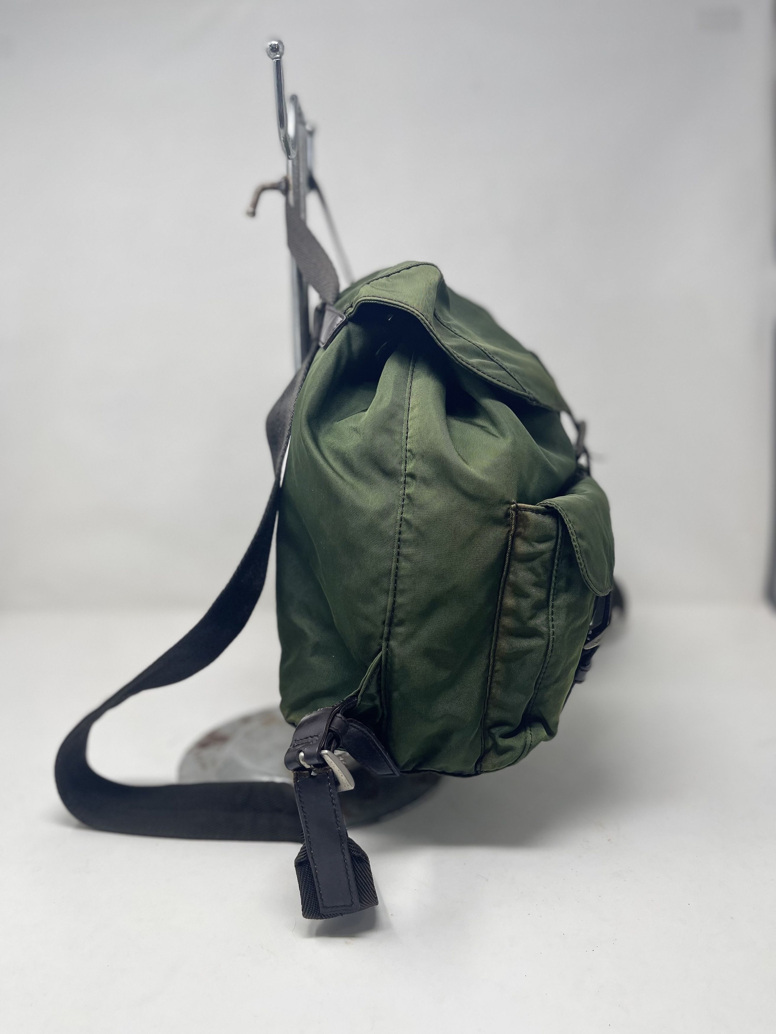 Prada Prada Nylon Green Backpack Size ONE SIZE - 3 Thumbnail
