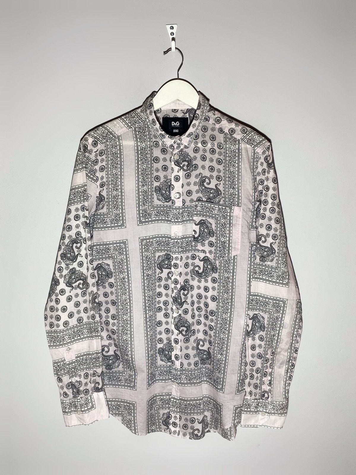 Dolce & Gabbana Dolce&Gabbana Paisley Bandana Long Sleeve Shirt Men’s Size US S / EU 44-46 / 1 - 1 Thumbnail