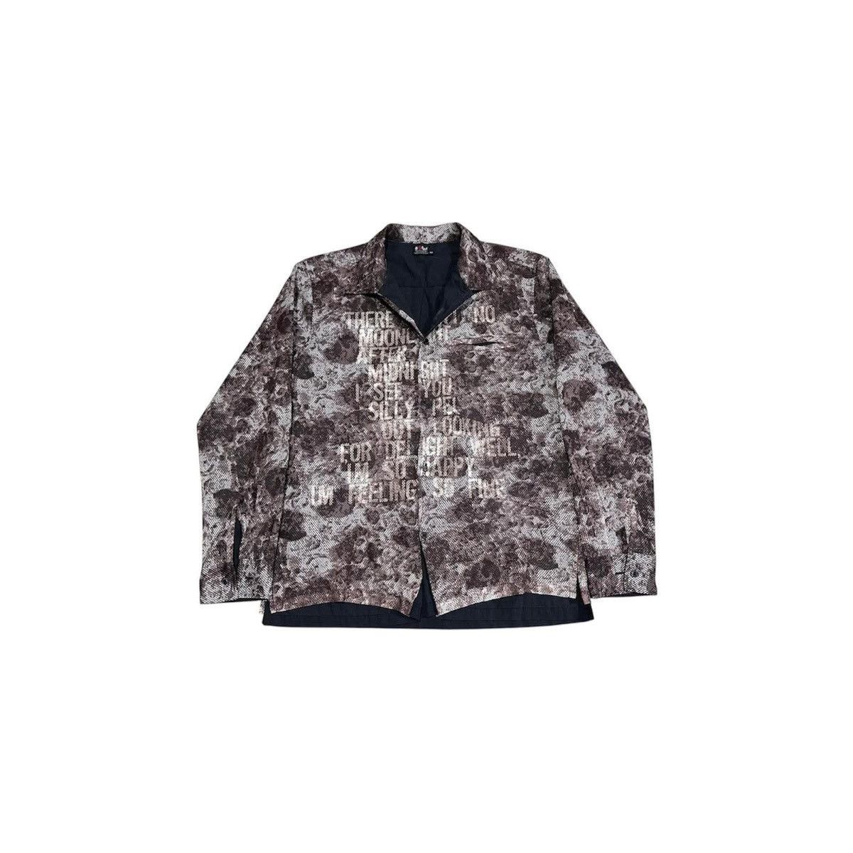 14th Addiction × If Six Was Nine × Japanese Brand 🔥Sick Y2K Badger Double Layer Mesh Poem Shirt Goth Punk Size US M / EU 48-50 / 2 - 2 Thumbnail