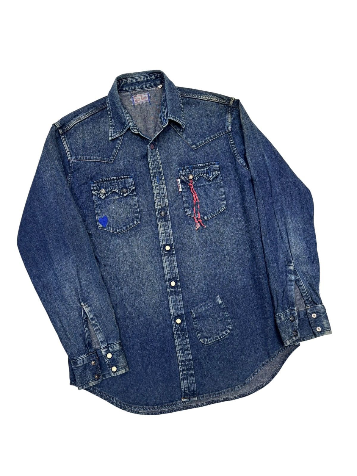Blue Blue Japan BLUE BLUE JAPAN 🇯🇵 DOUBLE POCKET WESTERN DENIM SHIRT Size US M / EU 48-50 / 2 - 10 Thumbnail
