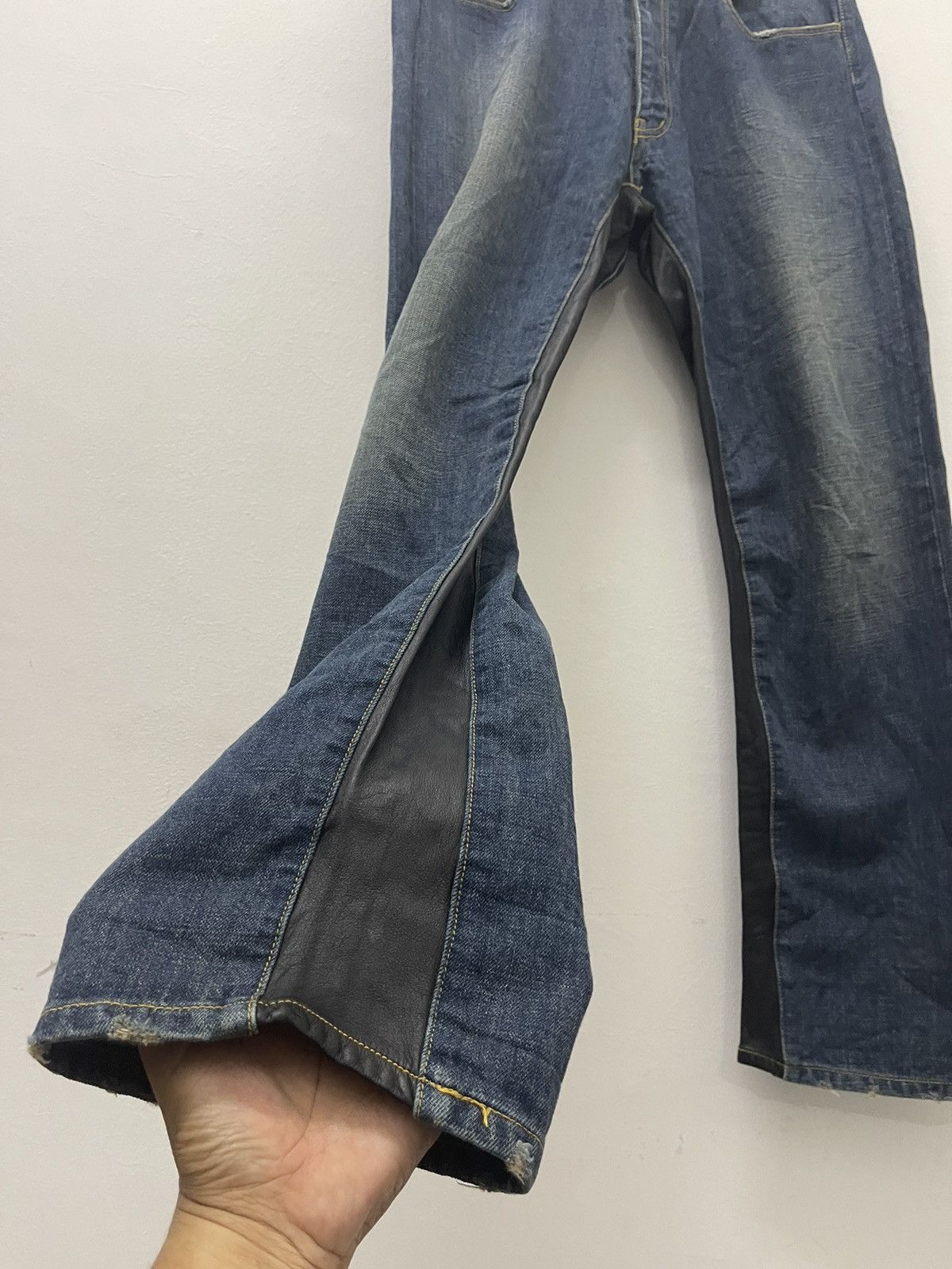 Sasquatchfabrix Rare Vintage SASQUATCHfabrix Leather Crop Trim Made In Japan Size US 33 - 2 Thumbnail