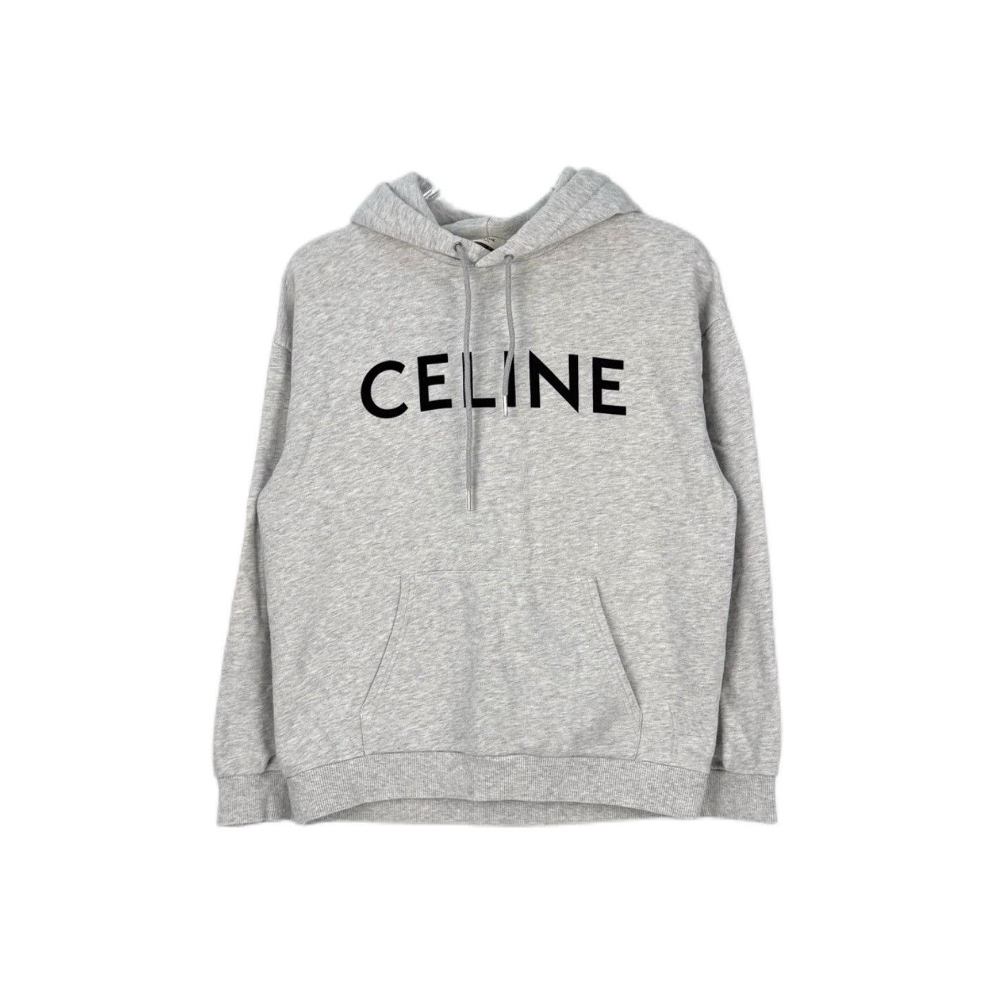 Celine Celine Gray Large Logo Hoodie Size US M / EU 48-50 / 2 - 1 Thumbnail