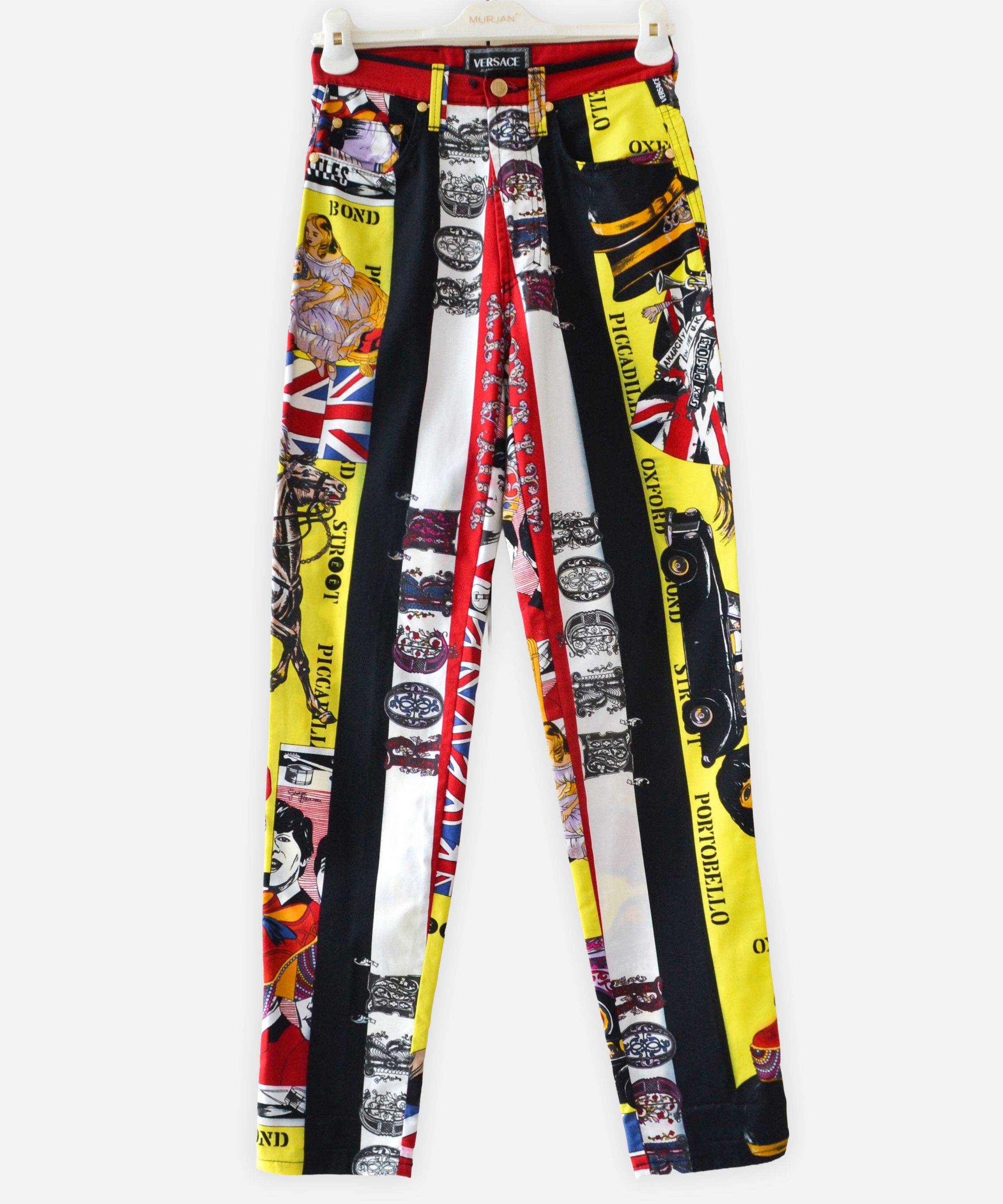 Versace Jeans Couture VERSACE Pants Printed Trousers Rock Beatles 90s Vintage Size 28" / US 6 / IT 42 - 1 Thumbnail