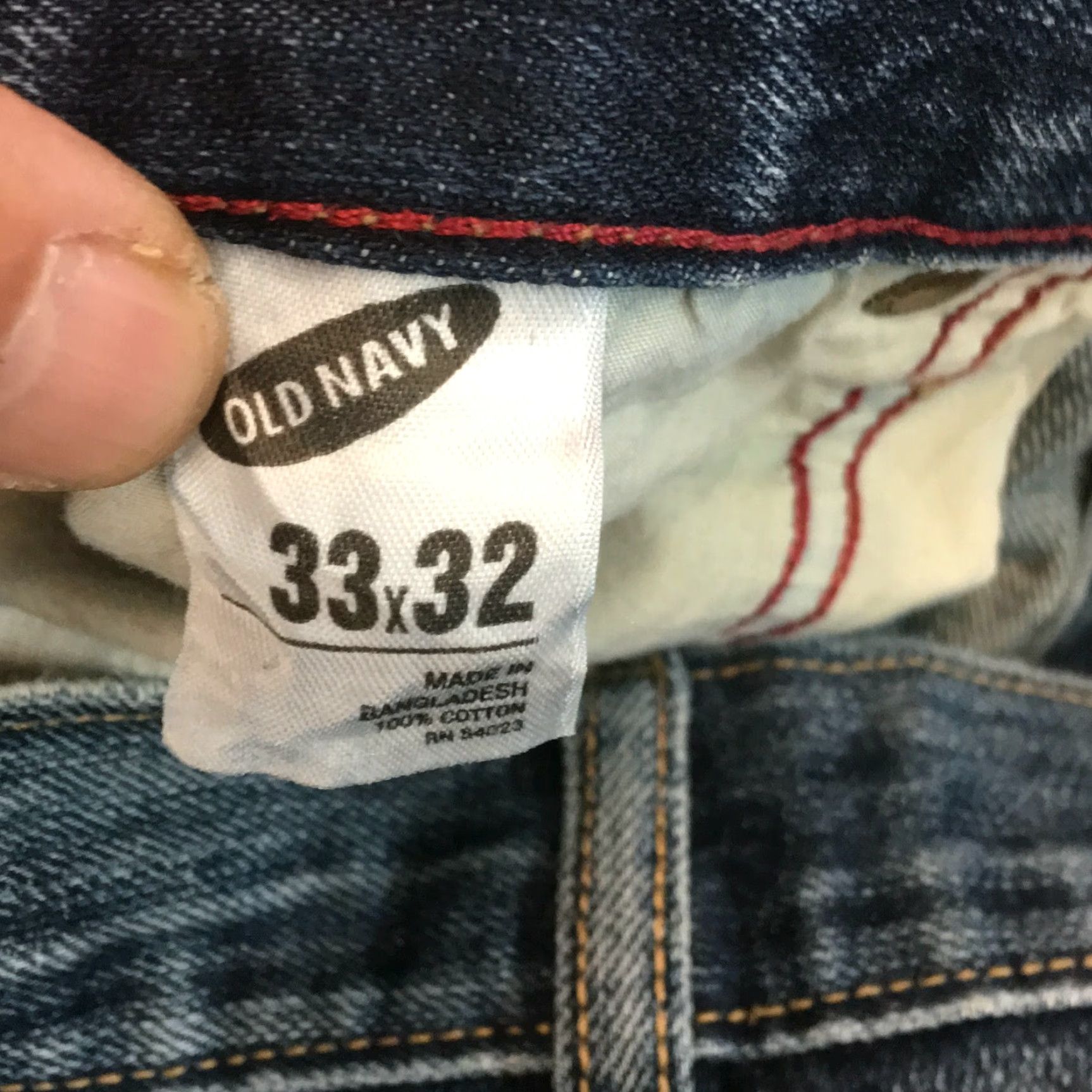 Old Navy Old Navy Womens Bootcut Jeans Blue Distressed Denim Mid Rise 33X32 Regular 5-Pocket Slim Fit Womens Jeans Size 24" / US 00 / IT 34 - 7 Thumbnail