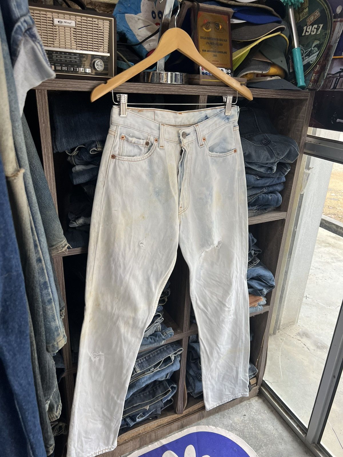 Levi's 🔥Vintage Levis 6501 Distressed Denim Size 28" / US 6 / IT 42 - 6 Thumbnail