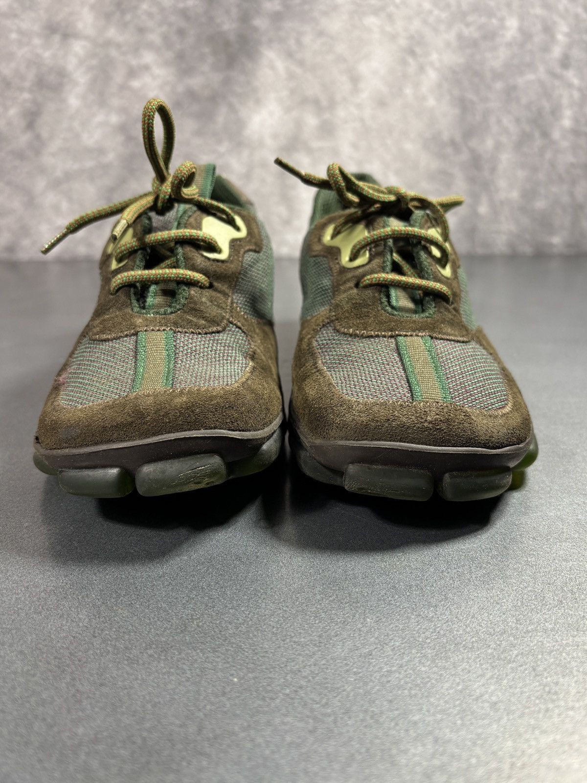 Miu Miu F/W 1999 Miu Miu Runway Sneakers Suede Square Toe Green Shoe Size US 7 / IT 37 - 12 Thumbnail